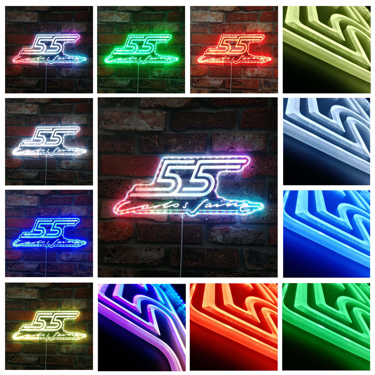 F1 Carlo Sainz 55 Dynamic RGB Edge Lit LED Sign | PROLEDSIGN