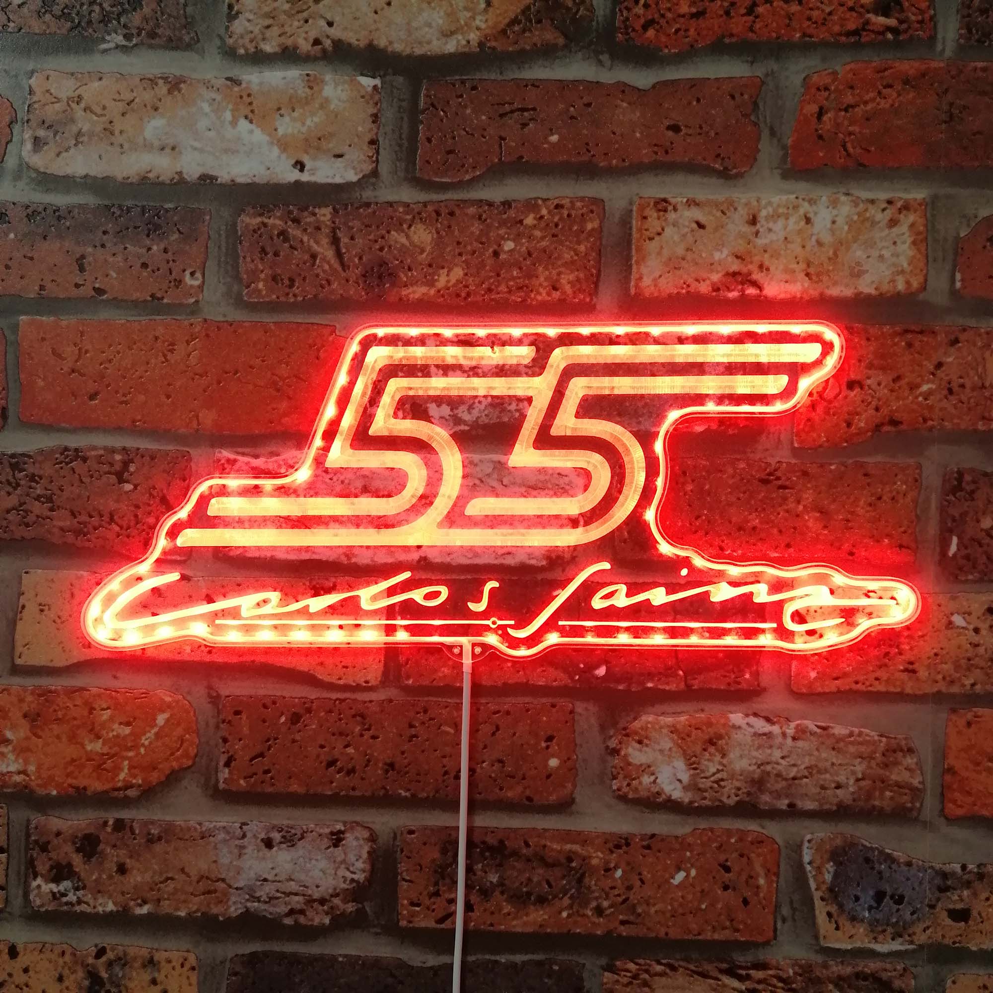 F1 Carlo Sainz 55 Dynamic RGB Edge Lit LED Sign