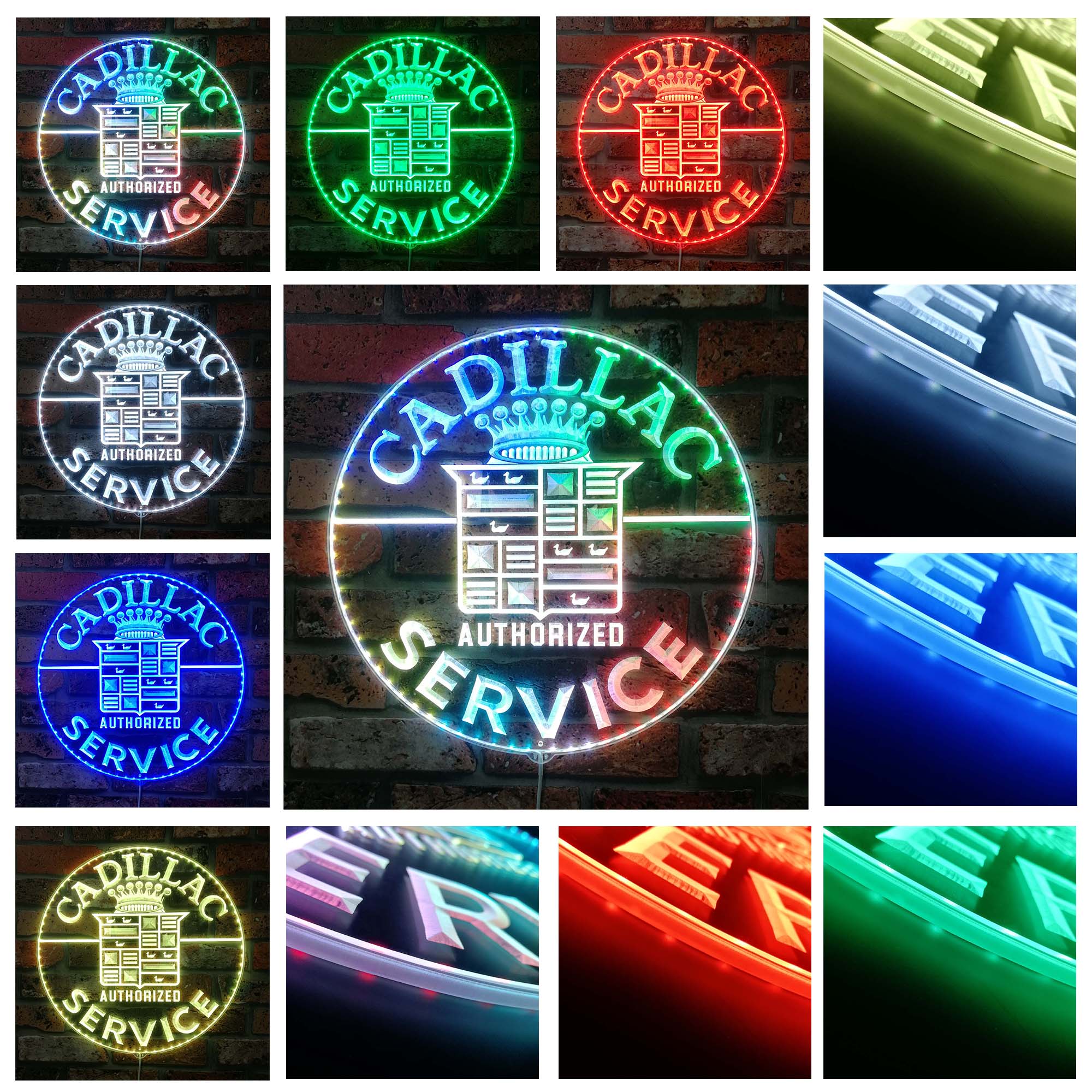 Cadillac Dynamic RGB Edge Lit LED Sign