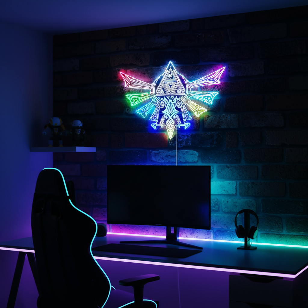 Zelda Triforce Neon RGB Edge Lit LED Sign