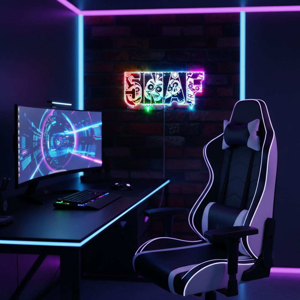 Five Nights at Freddy's FNAF Neon RGB Edge Lit LED Sign