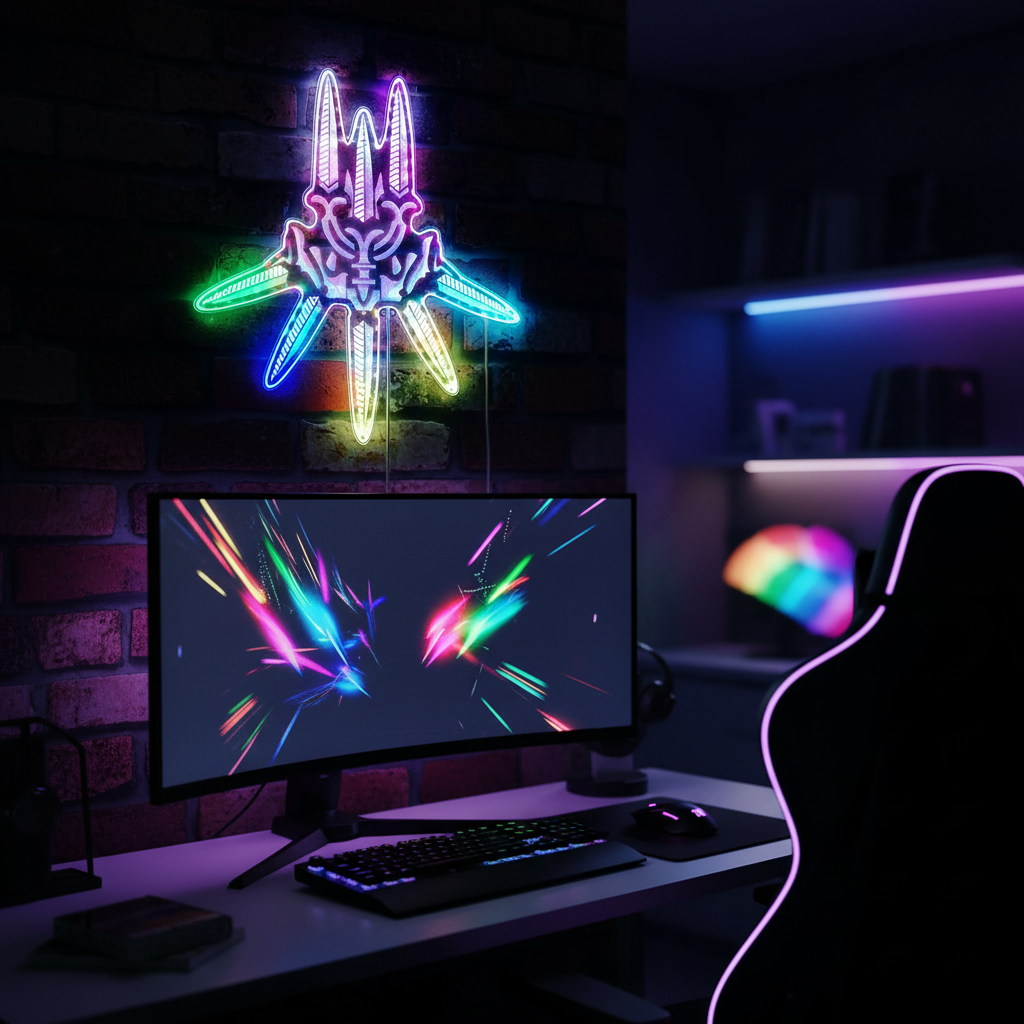Nier Automata Neon RGB Edge Lit LED Sign