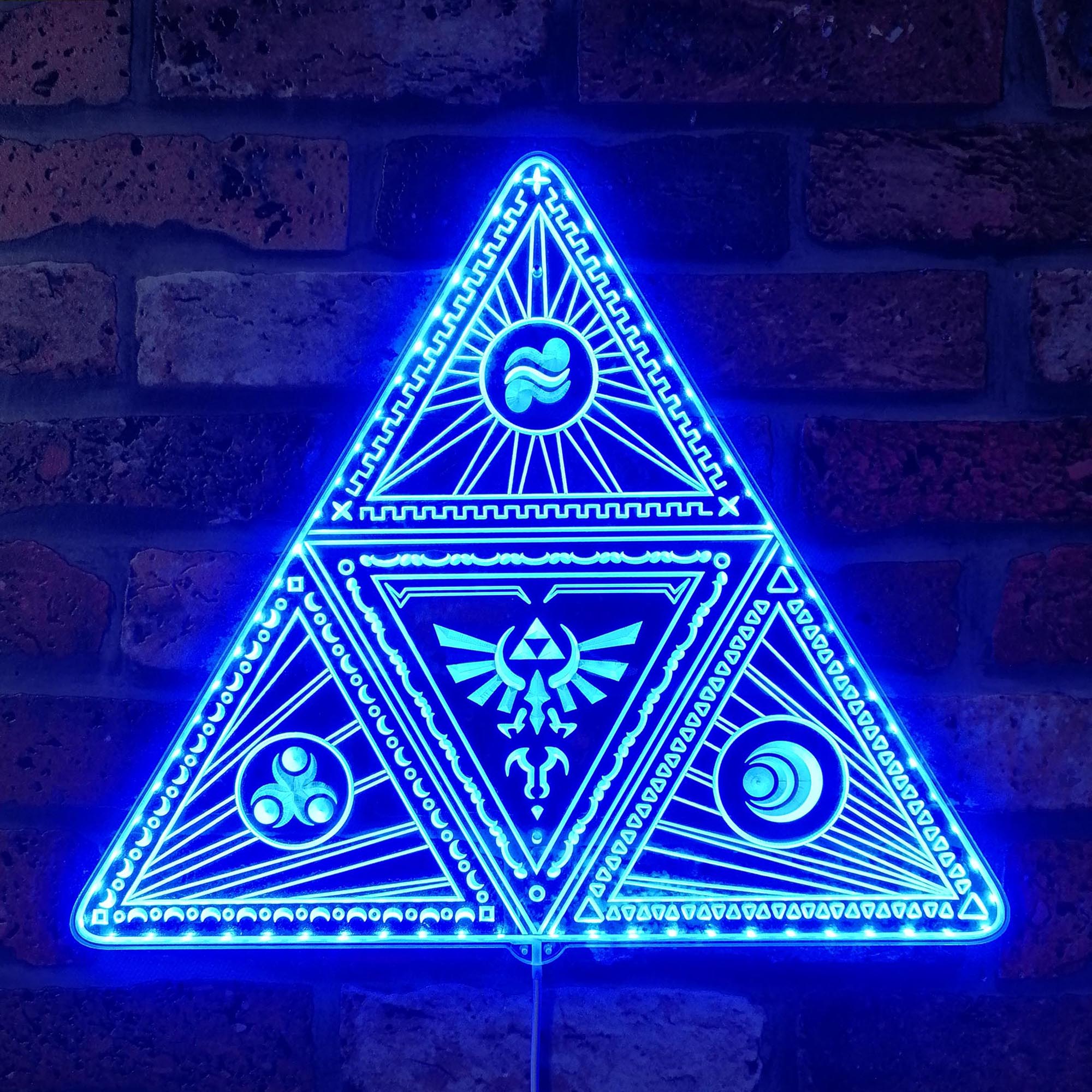 Legend of Zelda Triforce Dynamic RGB Edge Lit LED Sign