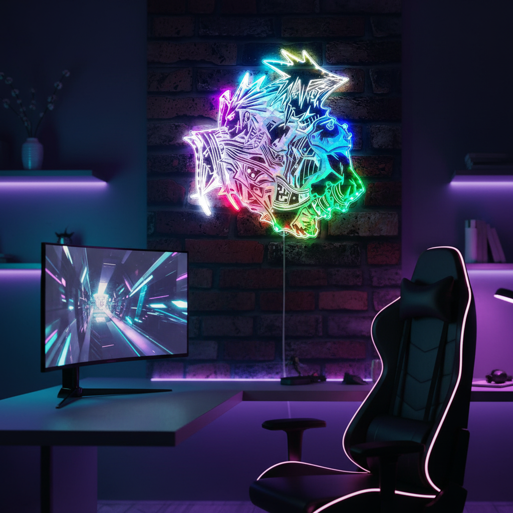 Final Fantasy 7 Cloud Neon RGB Edge Lit LED Sign