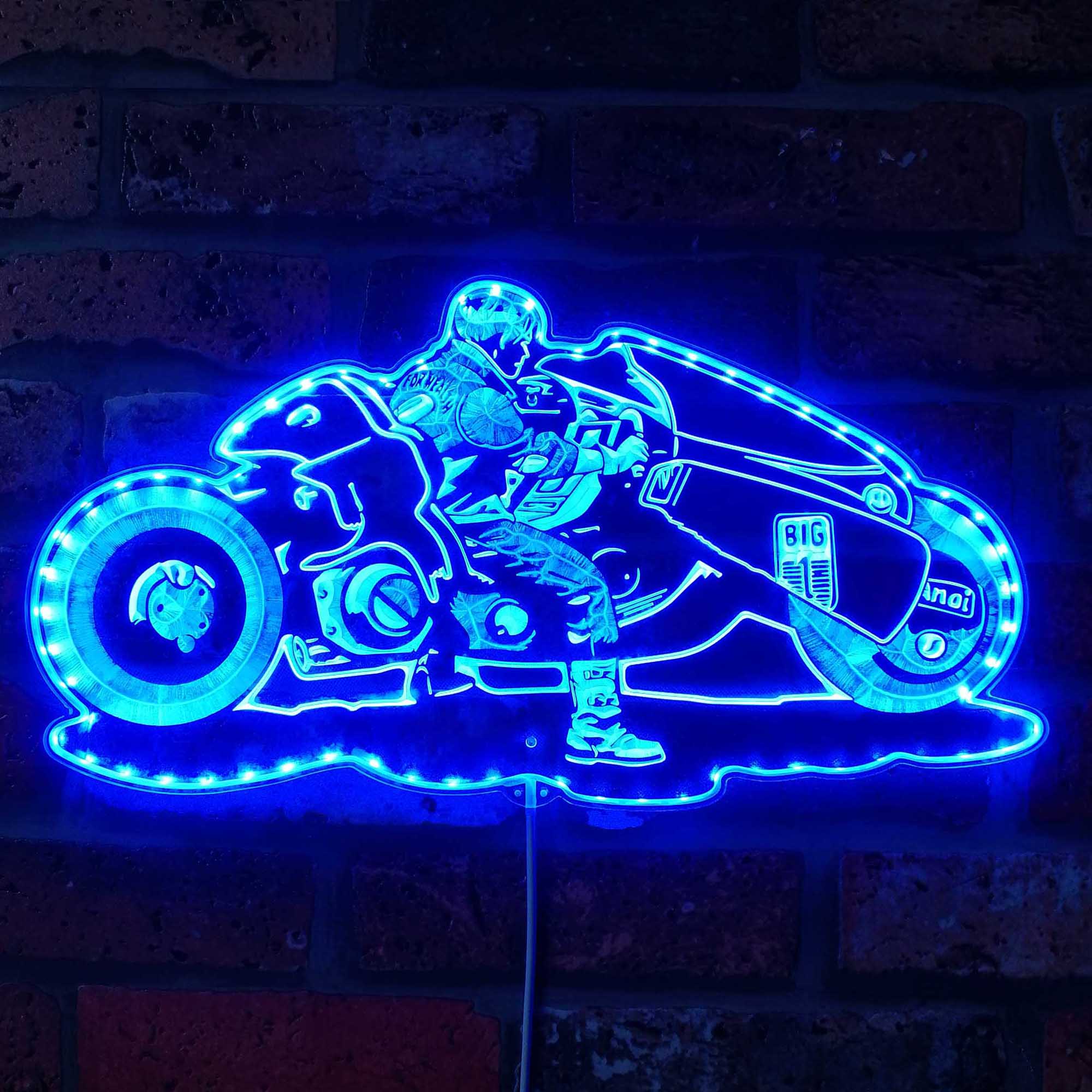 Akira Shotaro Kaneda's Bike Dynamic RGB Edge Lit LED Sign