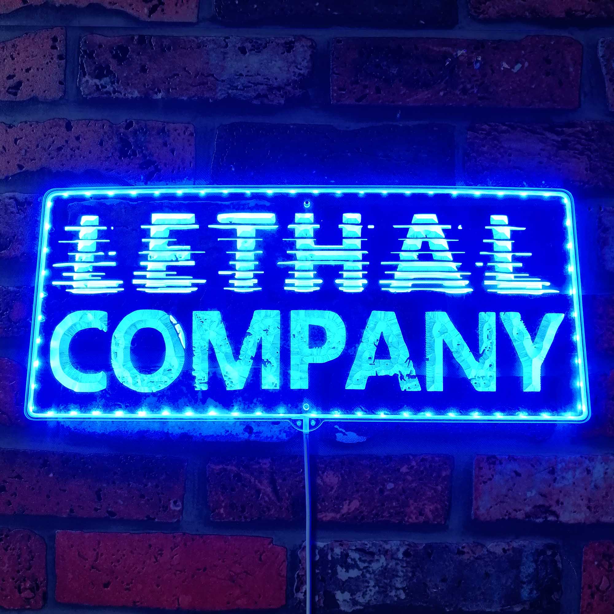 Lethal Company Dynamic RGB Edge Lit LED Sign