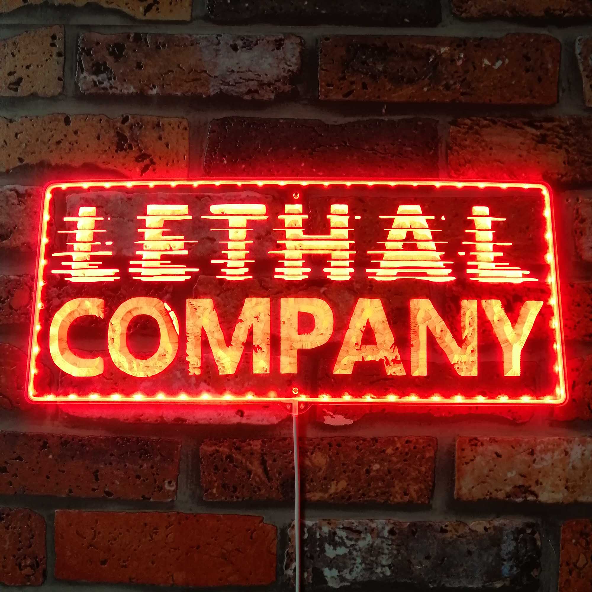 Lethal Company Dynamic RGB Edge Lit LED Sign