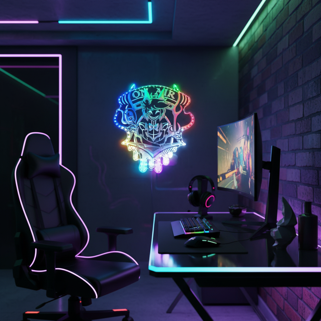 Hazbin Hotel Demon Alastor Neon RGB Edge Lit LED Sign