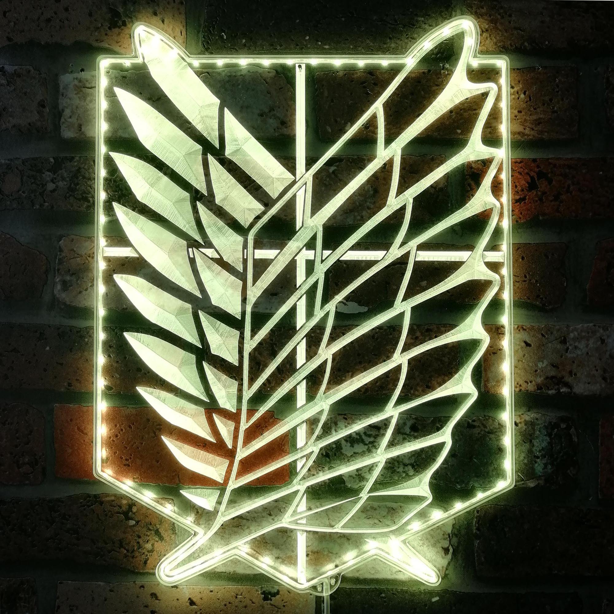 Attack on Titan Wings of Freedom Neon RGB Edge Lit LED Sign