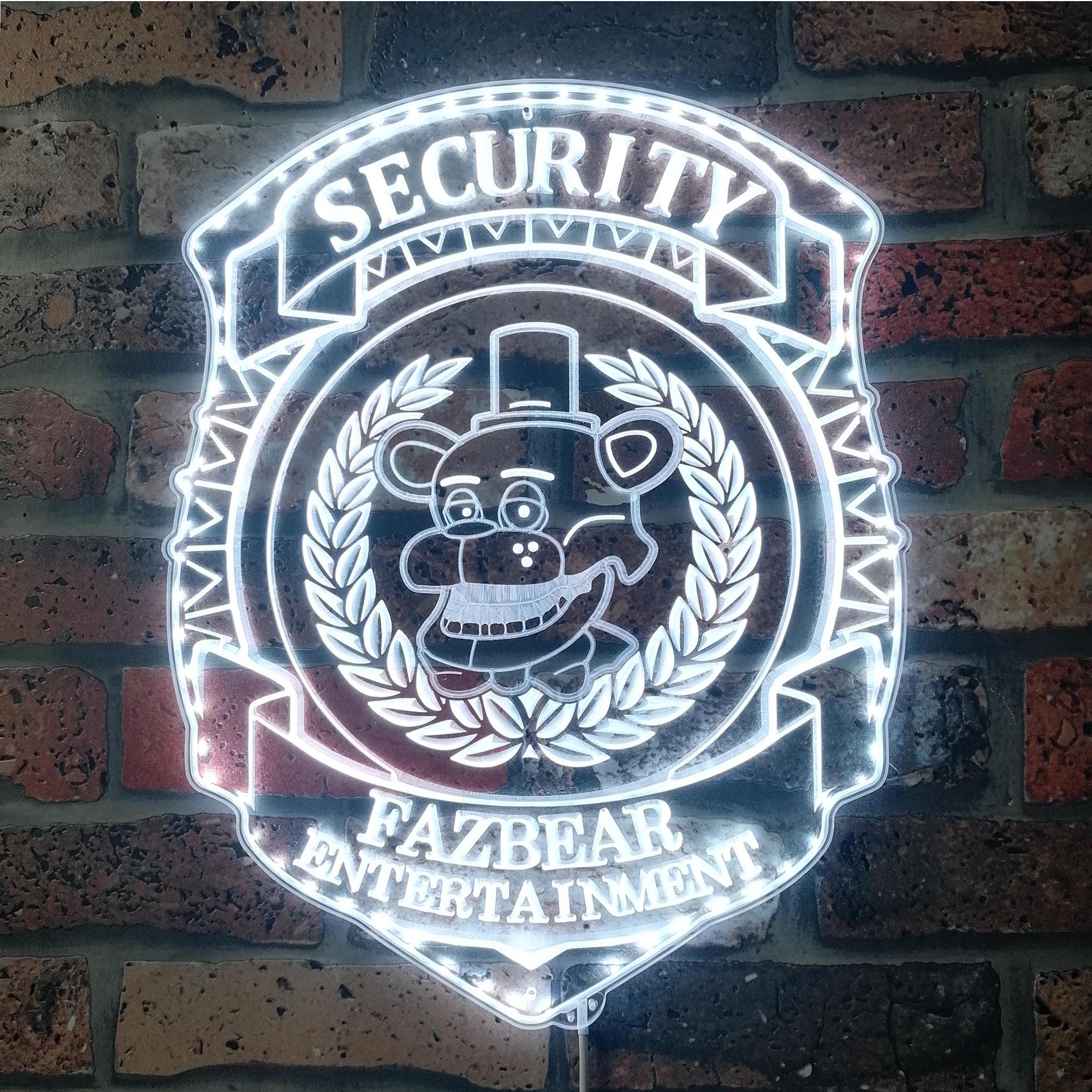 Five Nights At Freddy's Security Badge Dynamic RGB Edge Lit LED Sign