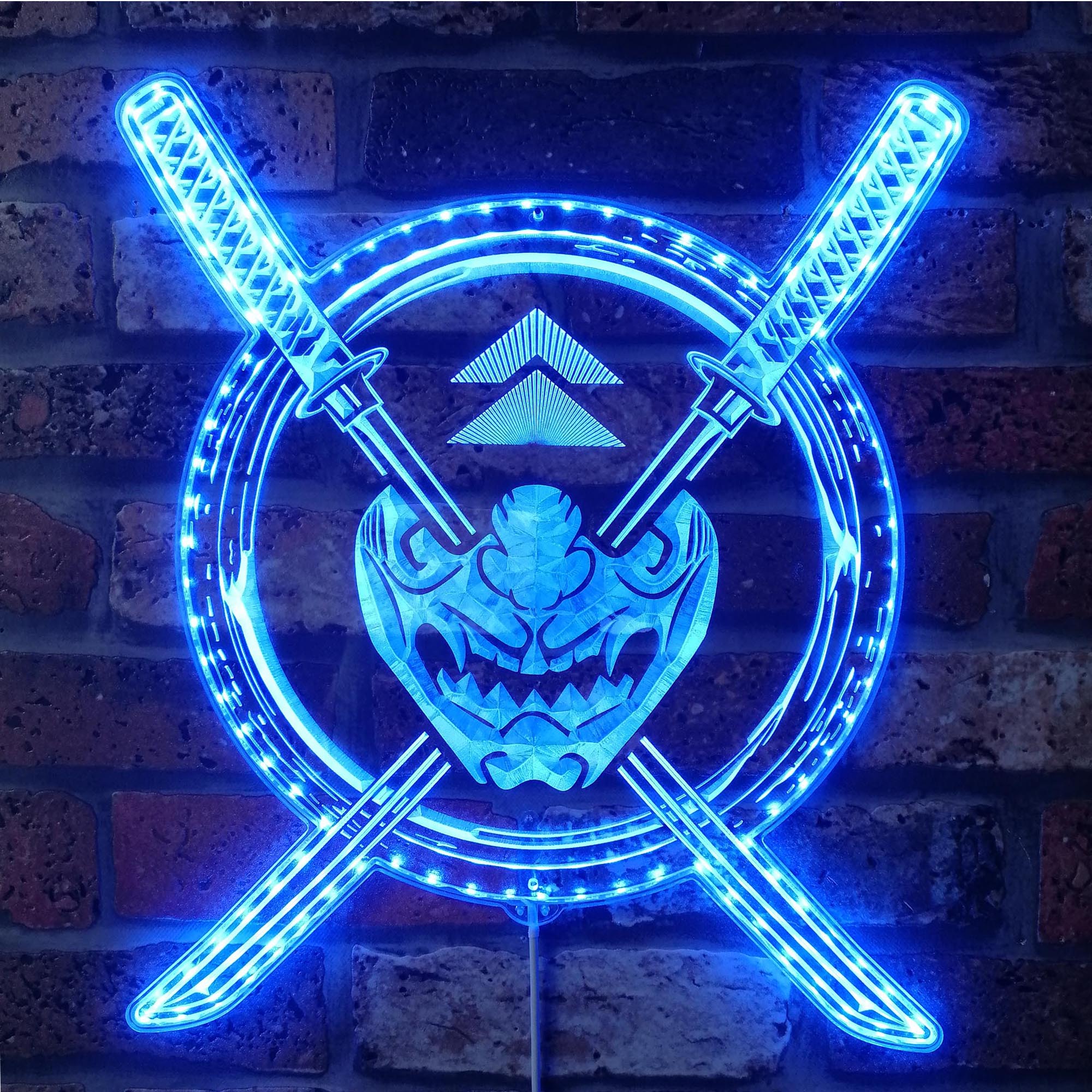 Led Design Samurai Ghost of Tsushima Samurai Dynamic RGB Edge Lit LED Sign | LEDLABCAVE