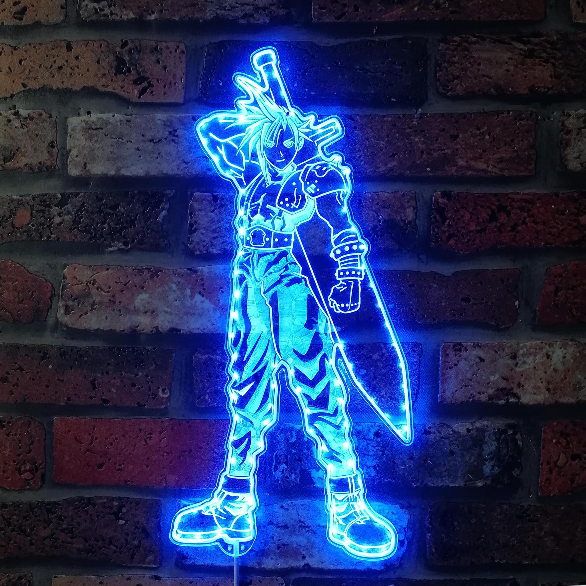 Final Fantasy Cloud Dynamic RGB Edge Lit LED Sign