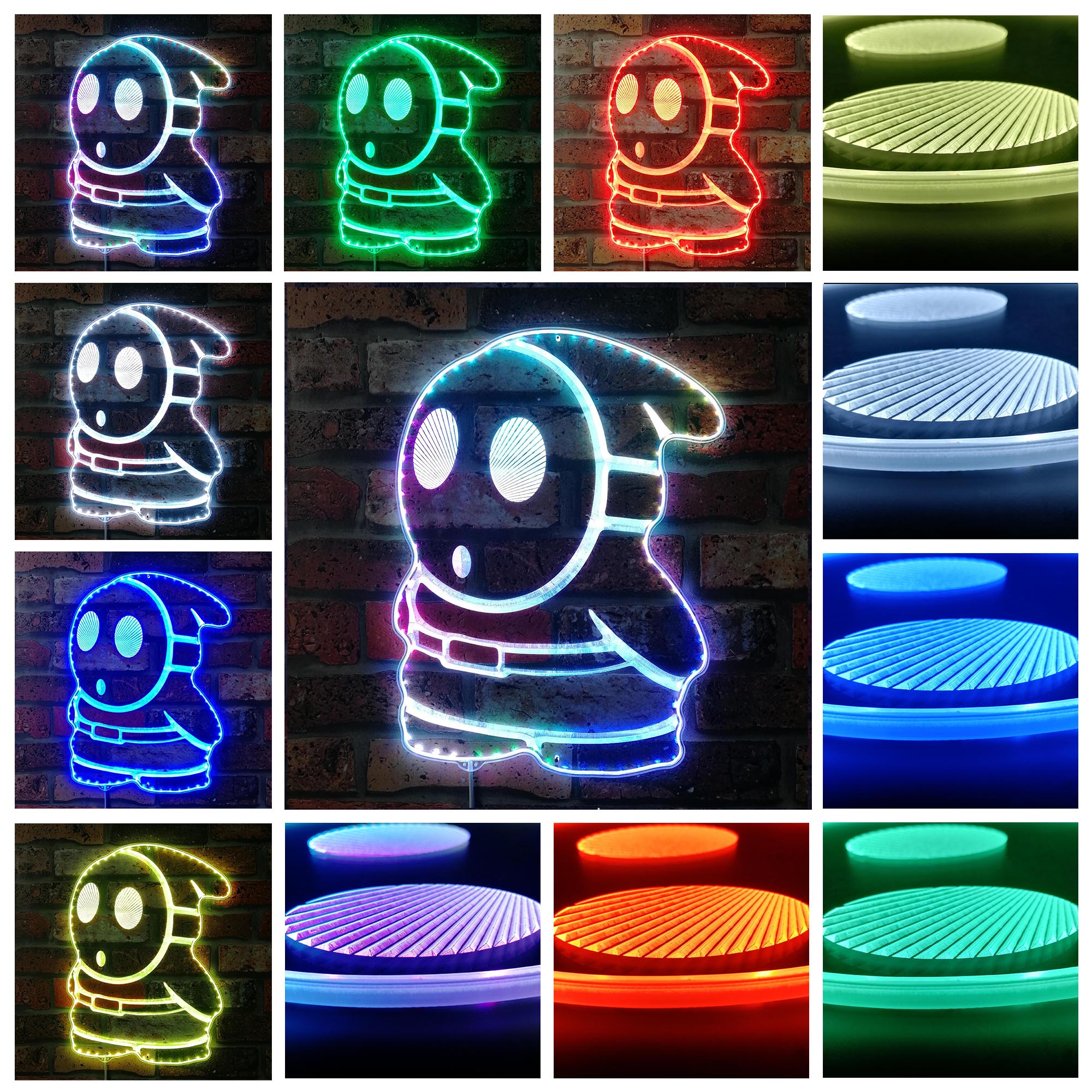 Super Mario Shy Guy Dynamic RGB Edge Lit LED Sign