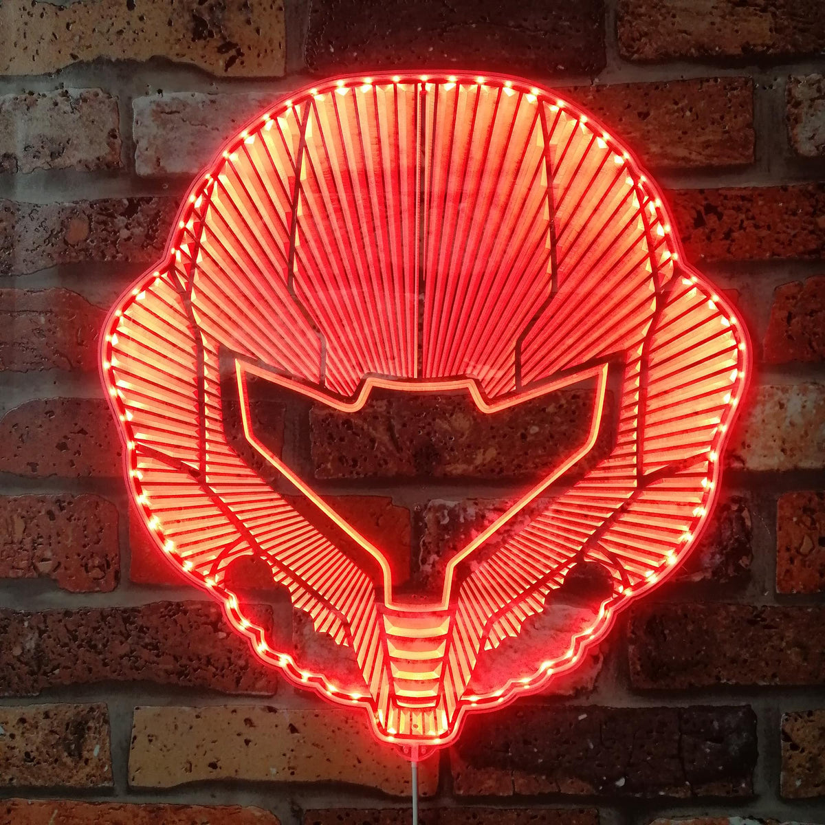Metroid Samus Dynamic RGB Edge Lit LED Sign | LED LAB CAVE