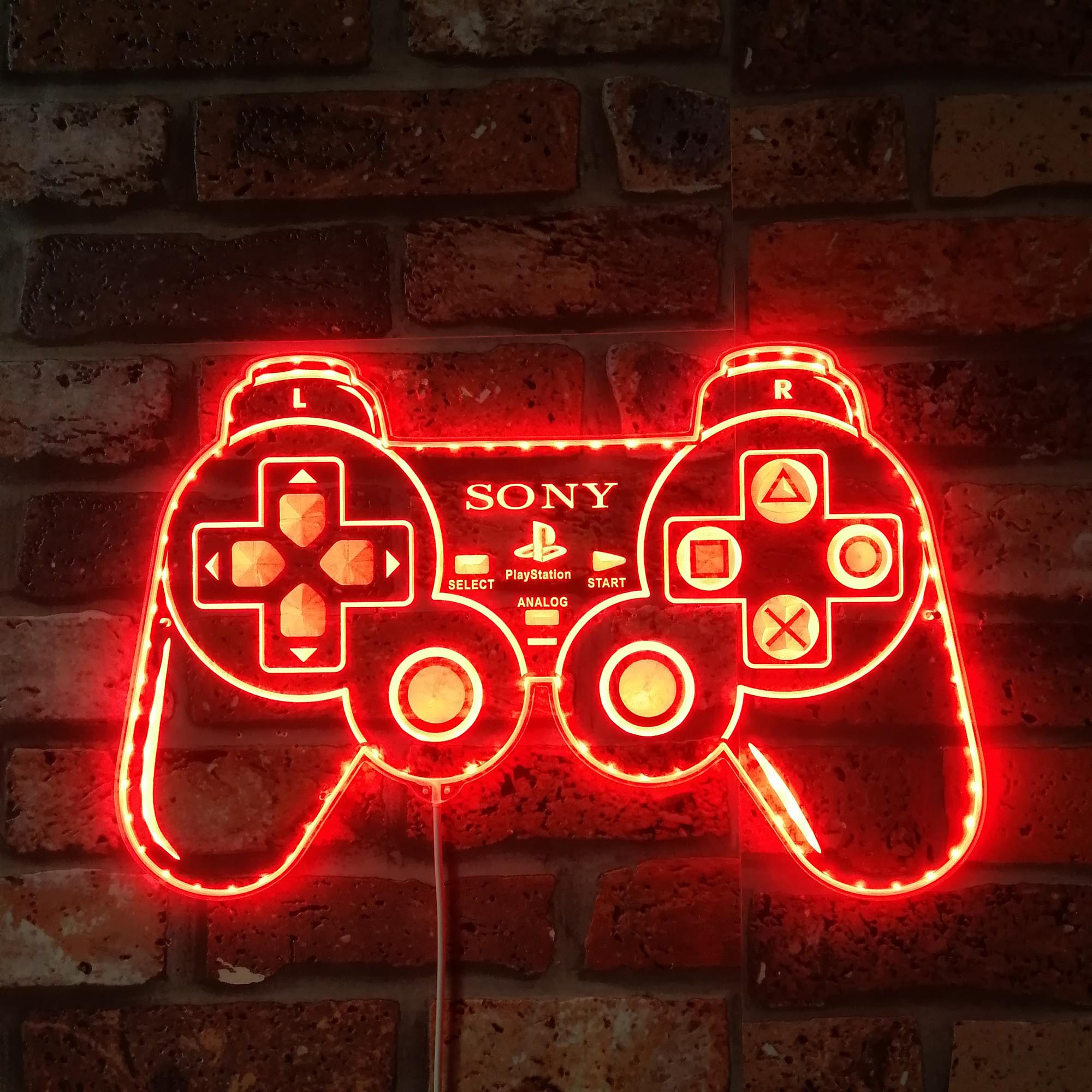 Playstation Game Controller Dynamic RGB Edge Lit LED Sign