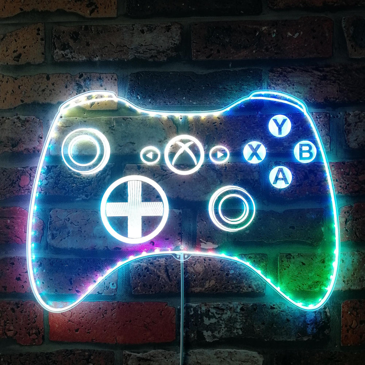 Xbox Game Controller Dynamic RGB Edge Lit LED Sign | LED LAB CAVE