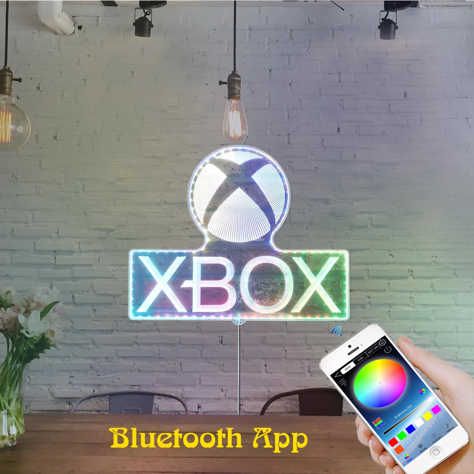 Personalized Xbox Dynamic RGB Edge Lit LED Sign