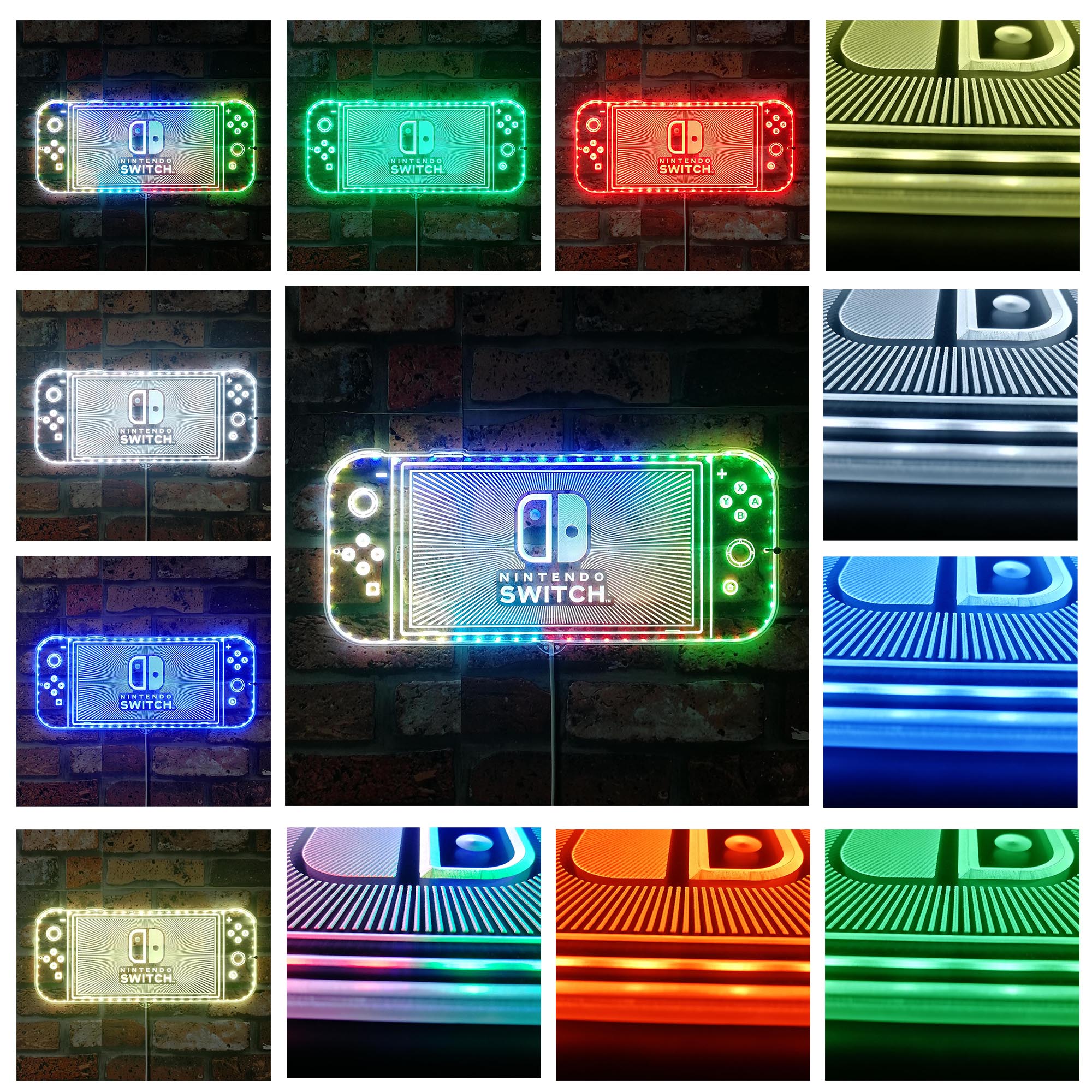 Nintendo Switch Dynamic RGB Edge Lit LED Sign