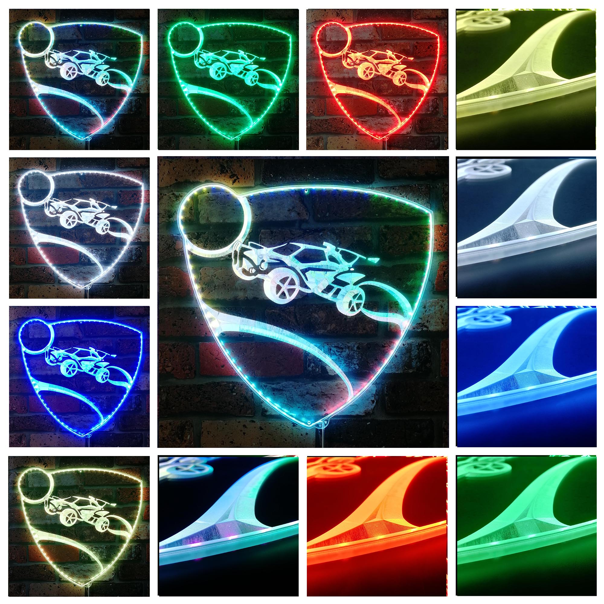 Rocket League Dynamic RGB Edge Lit LED Sign