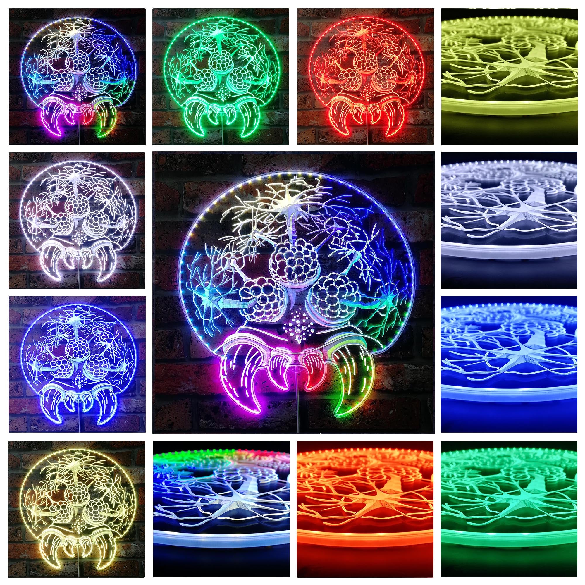 Brain of Cthulhu Dynamic RGB Edge Lit LED Sign