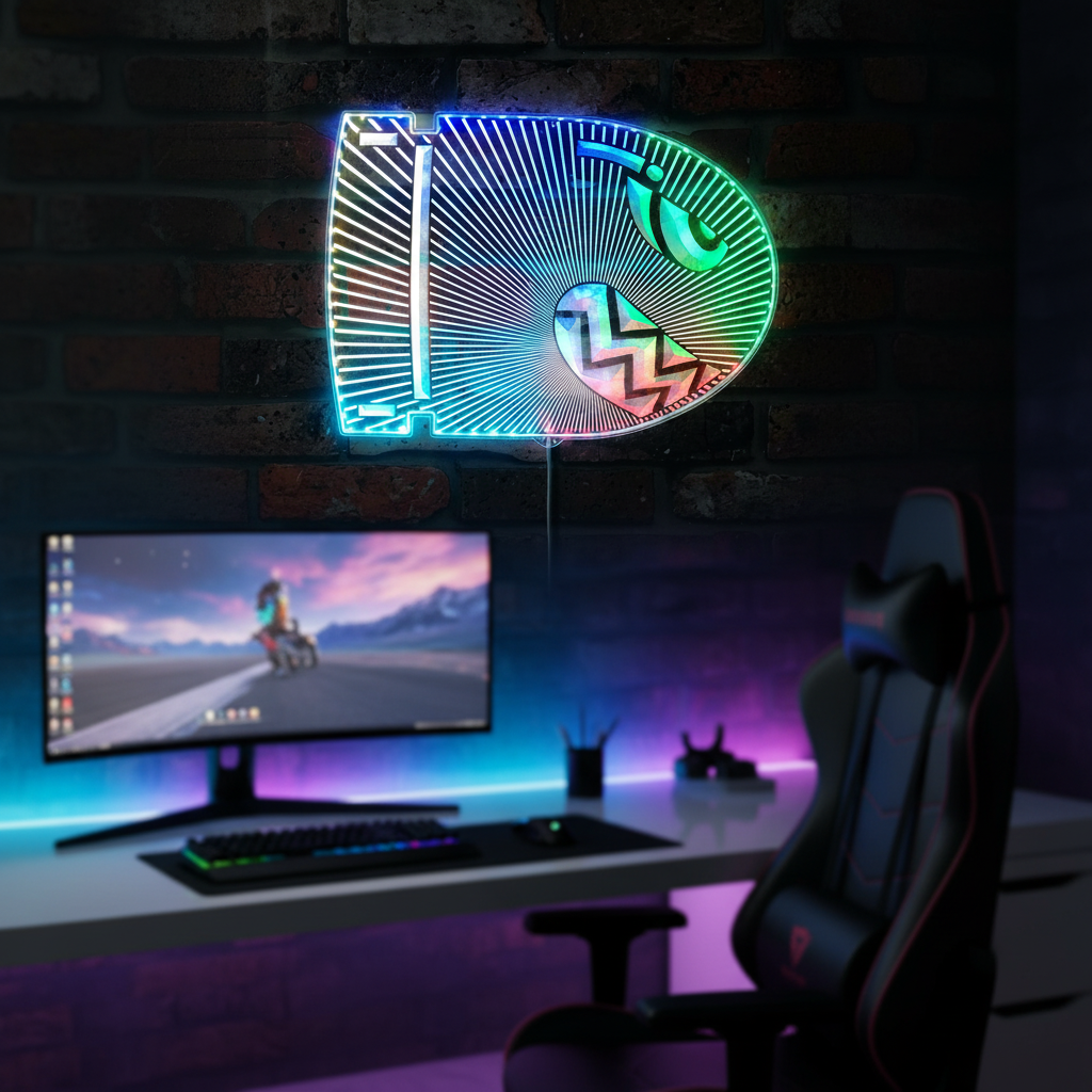 Super Mario Bullet Bill Neon RGB Edge Lit LED Sign