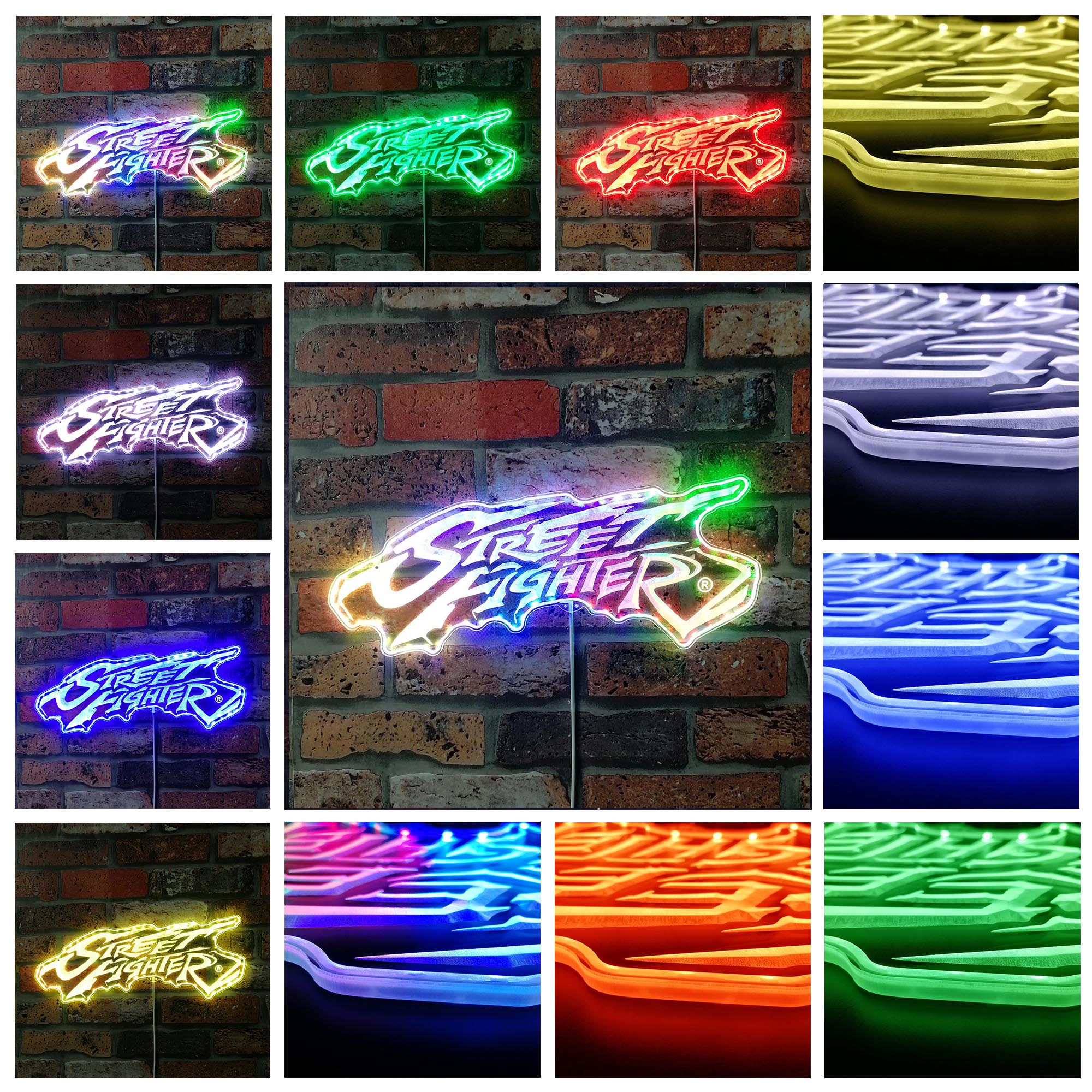 Street Fighter Dynamic RGB Edge Lit LED Sign