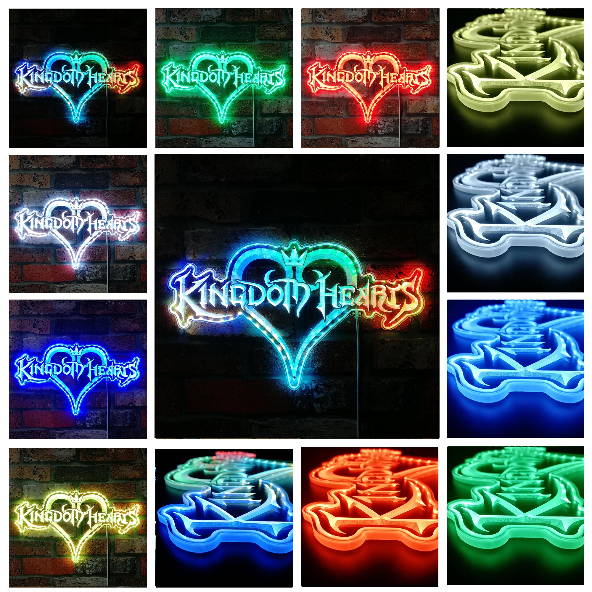 Kingdom Hearts Dynamic RGB Edge Lit LED Sign
