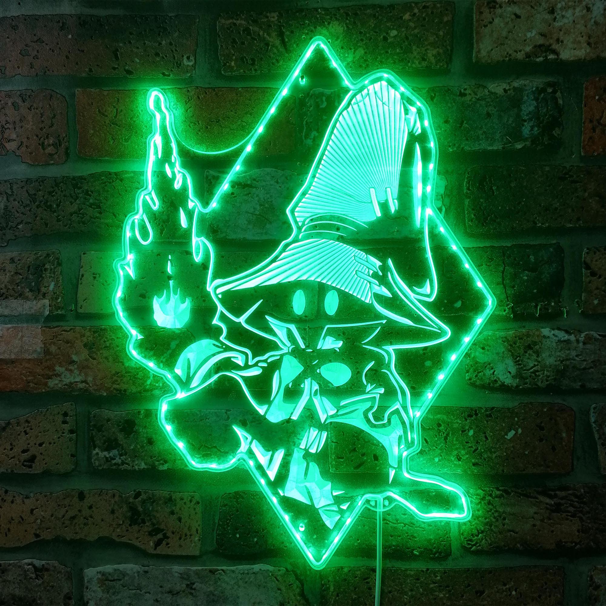 Black Mage Final Fantasy Neon RGB Edge Lit LED Sign