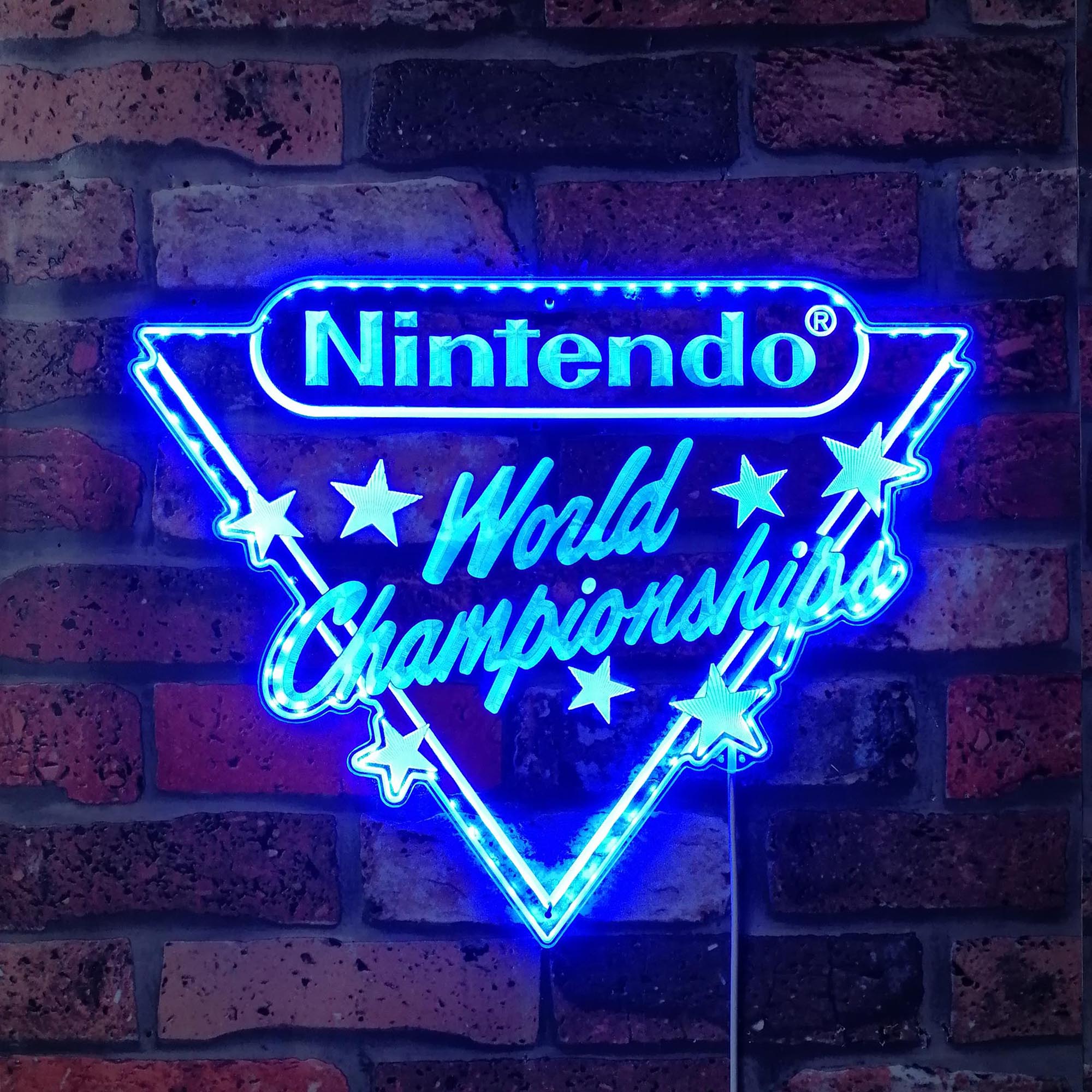 Nintendo World Champions Dynamic RGB Edge Lit LED Sign