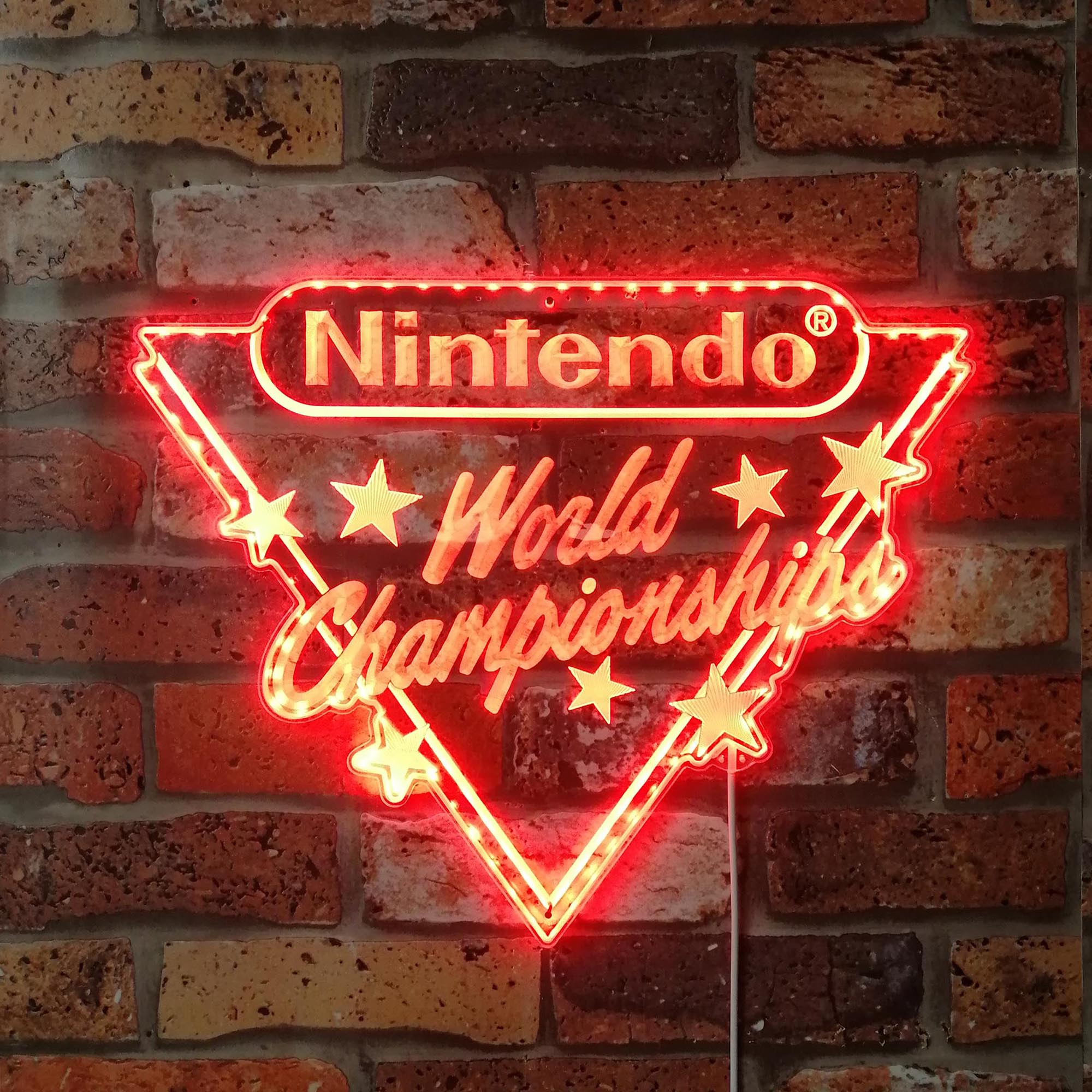 Nintendo World Champions Dynamic RGB Edge Lit LED Sign