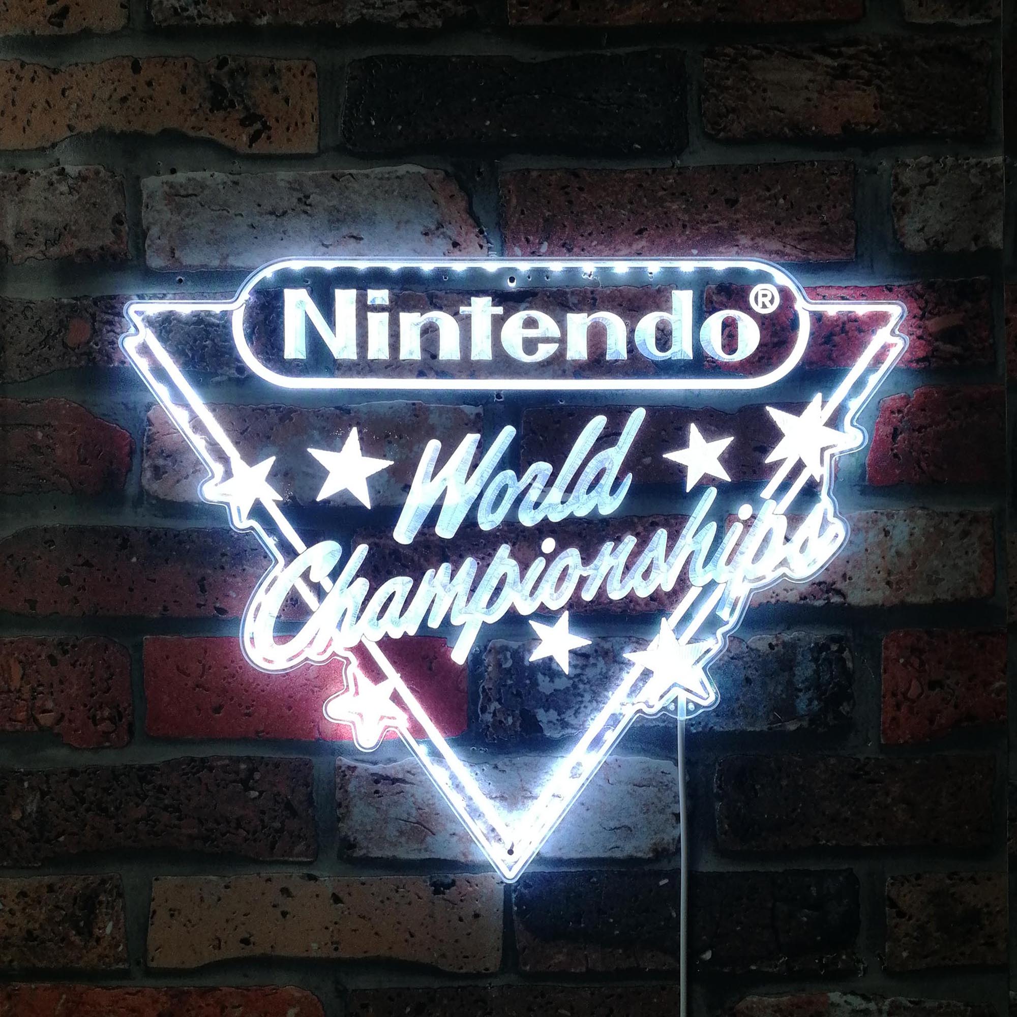 Nintendo World Champions Dynamic RGB Edge Lit LED Sign