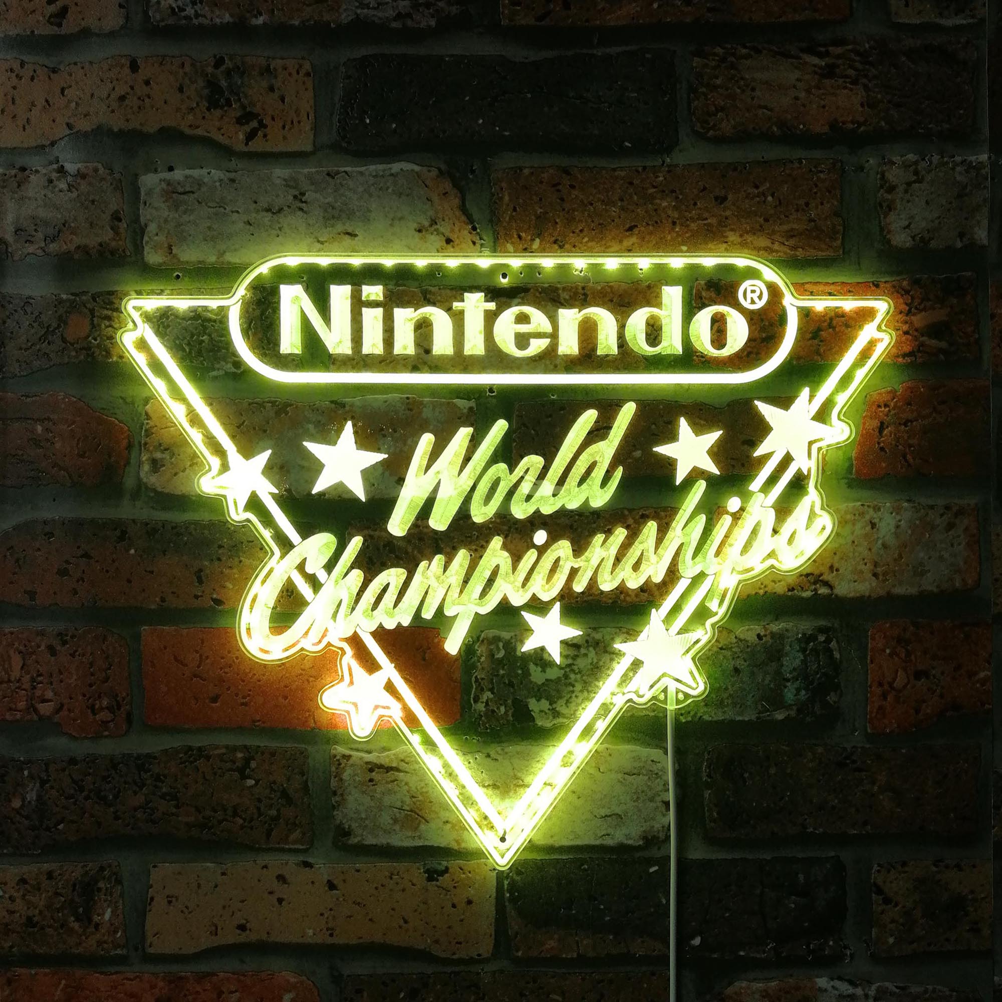 Nintendo World Champions Dynamic RGB Edge Lit LED Sign