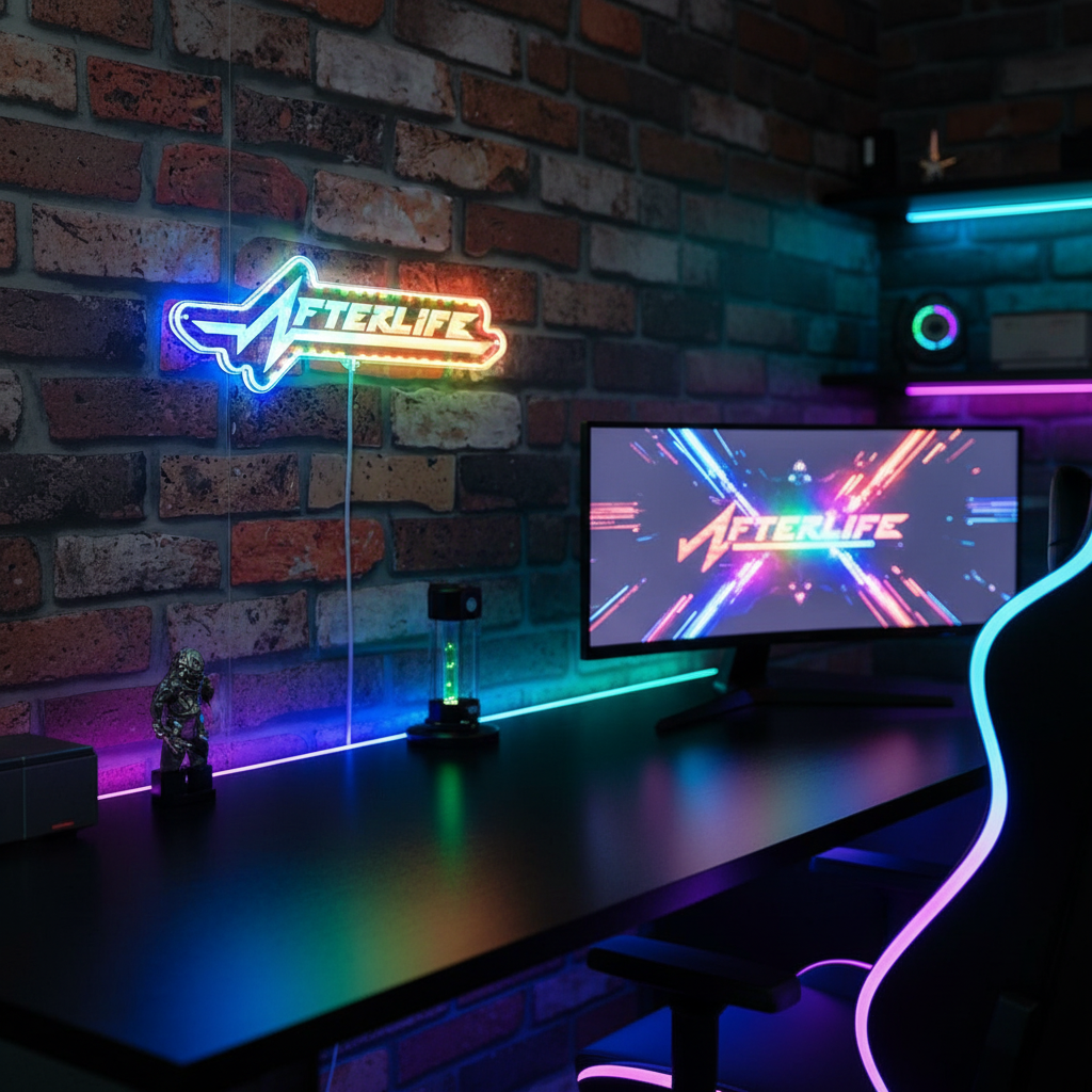 Cyberpunk 2077 Afterlife Neon RGB Edge Lit LED Sign