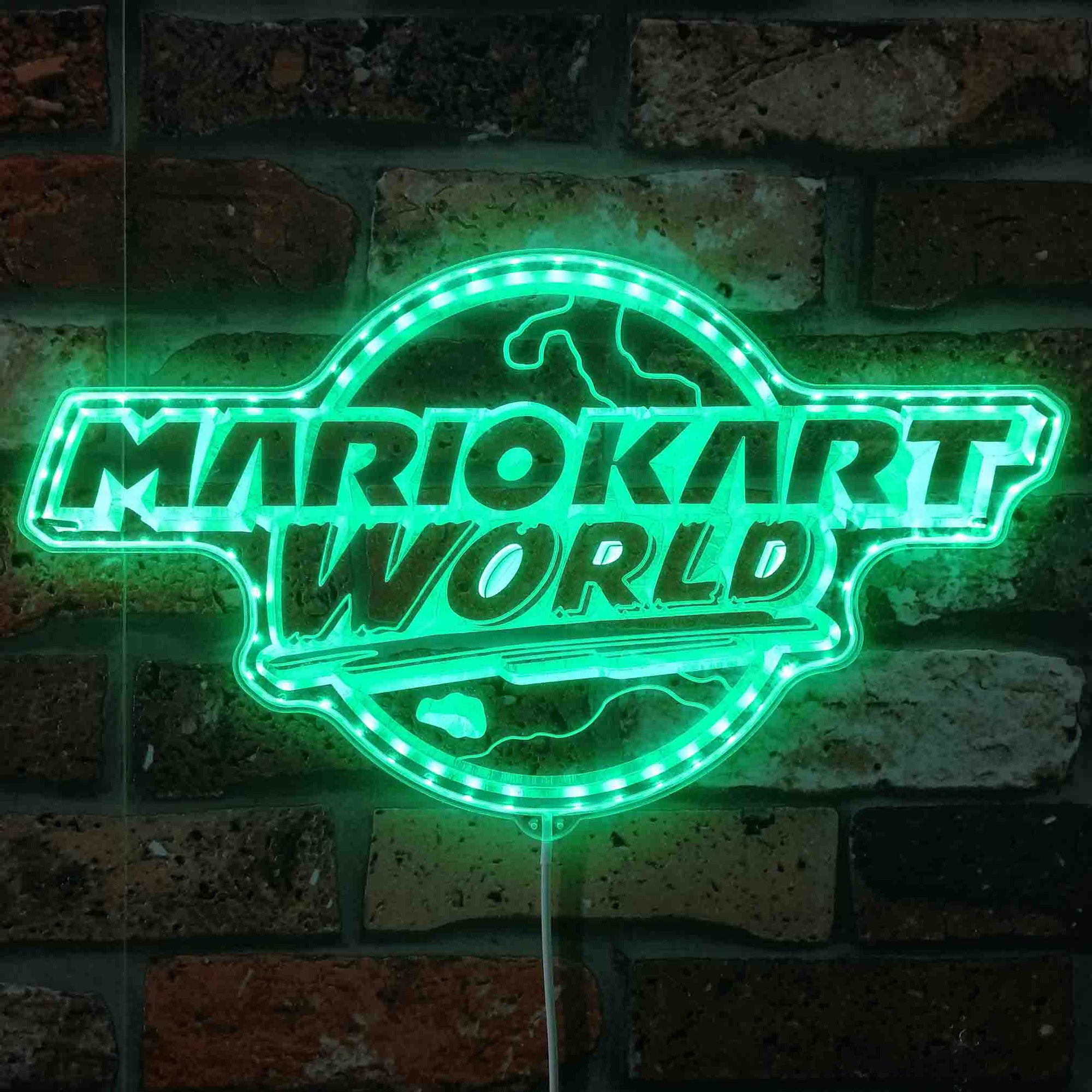 Mariokart World Dynamic RGB Edge Lit LED Sign | PROLEDSIGN