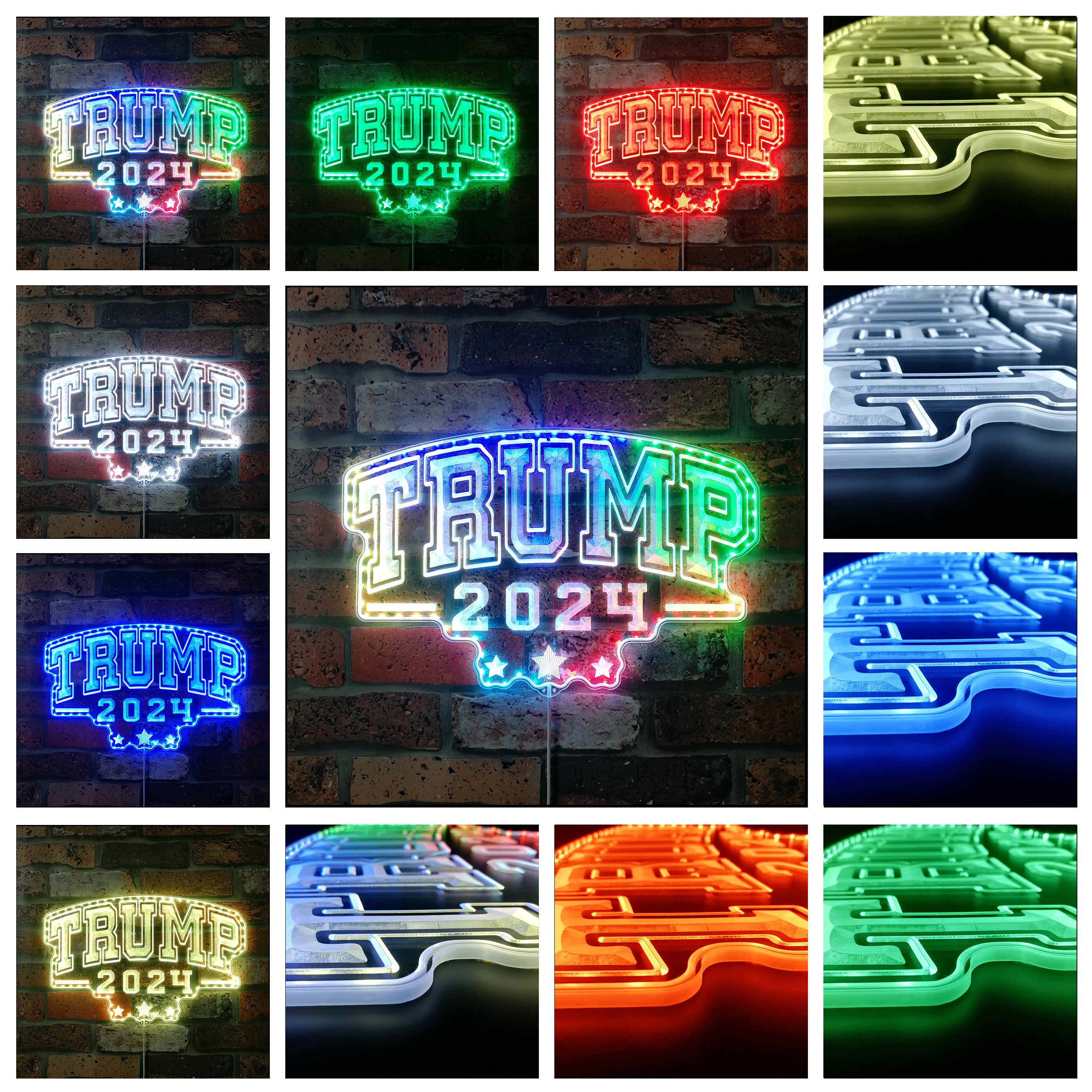 Trump 2024 Dynamic RGB Edge Lit LED Sign