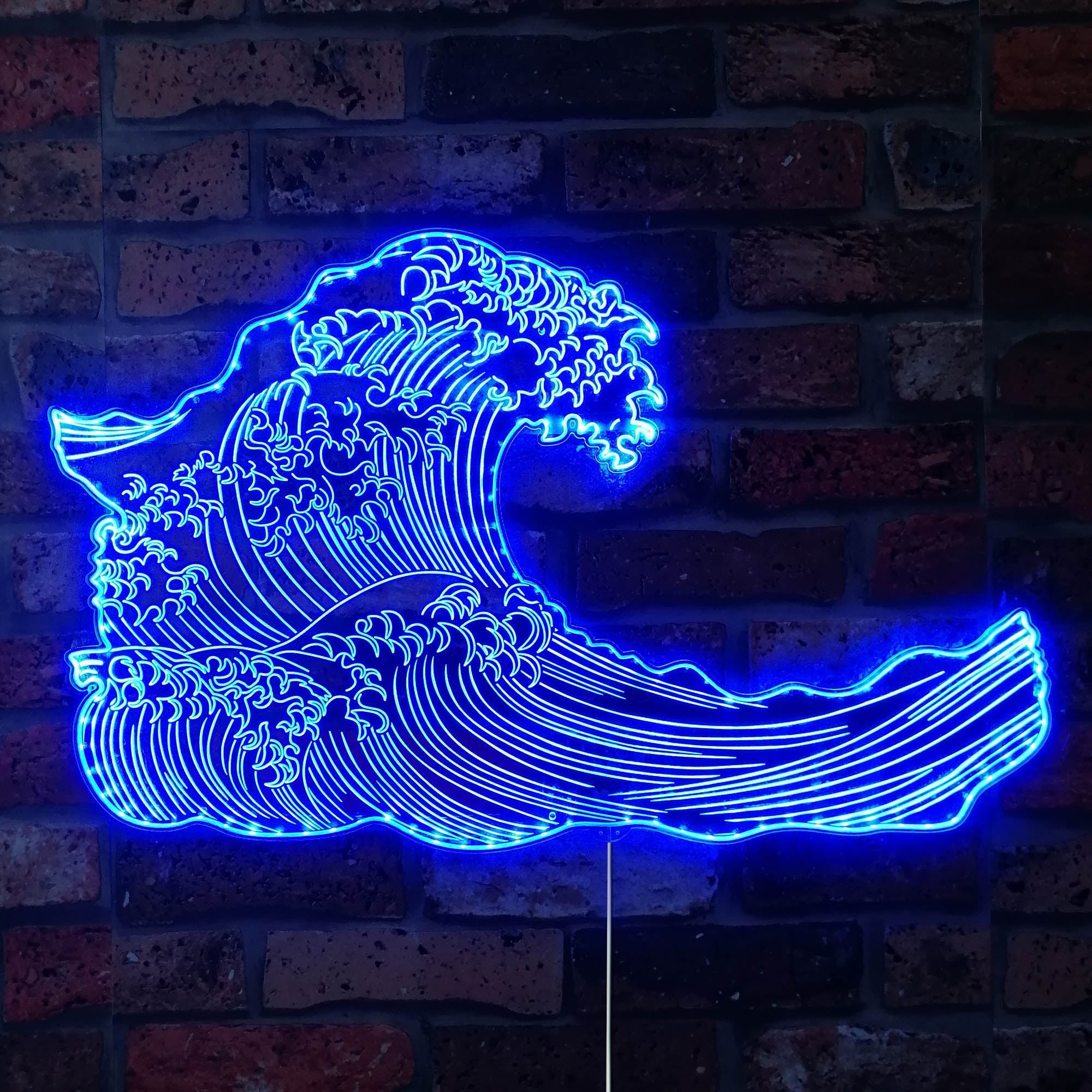 The Great Wave Off Dynamic RGB Edge Lit LED Sign