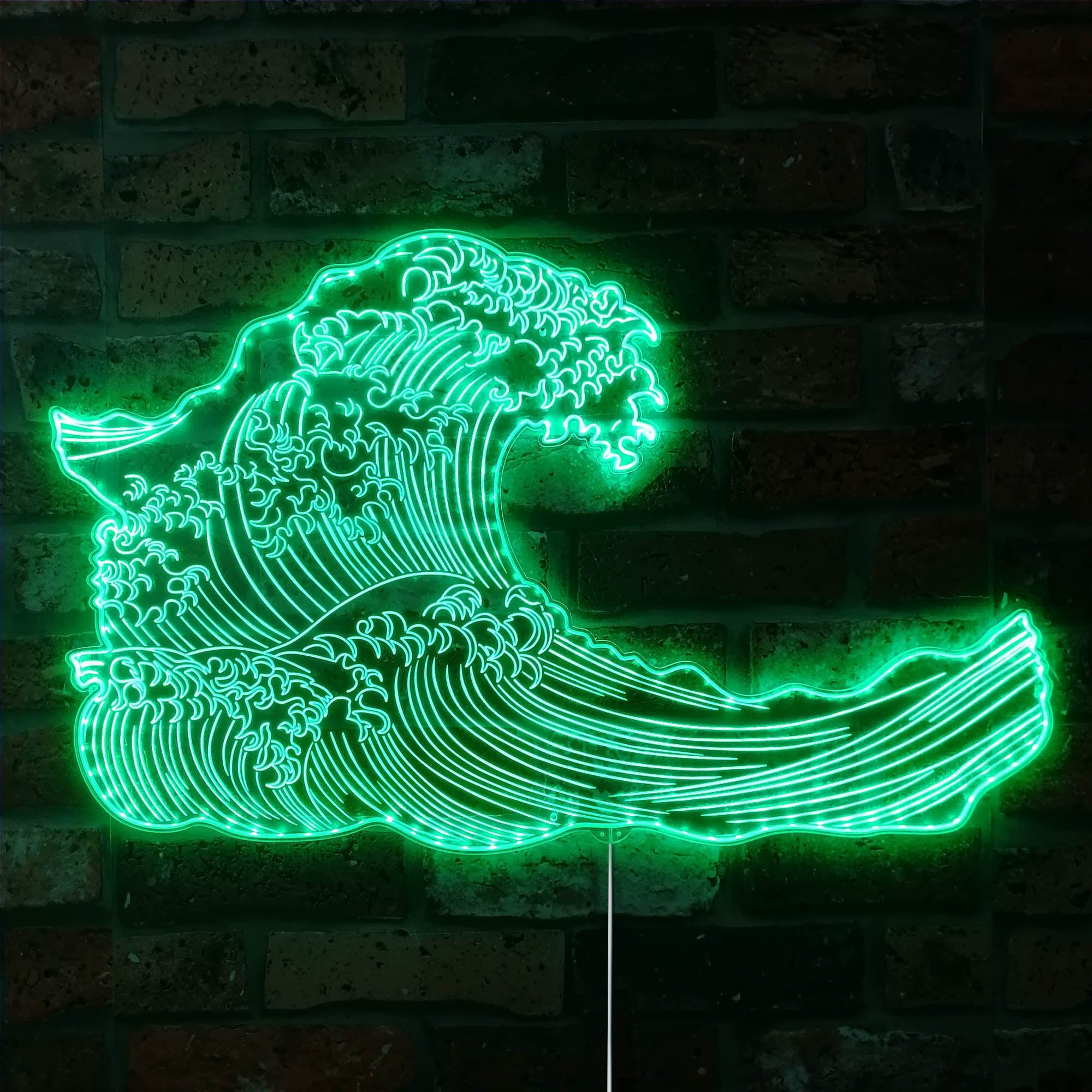 The Great Wave Off Dynamic RGB Edge Lit LED Sign