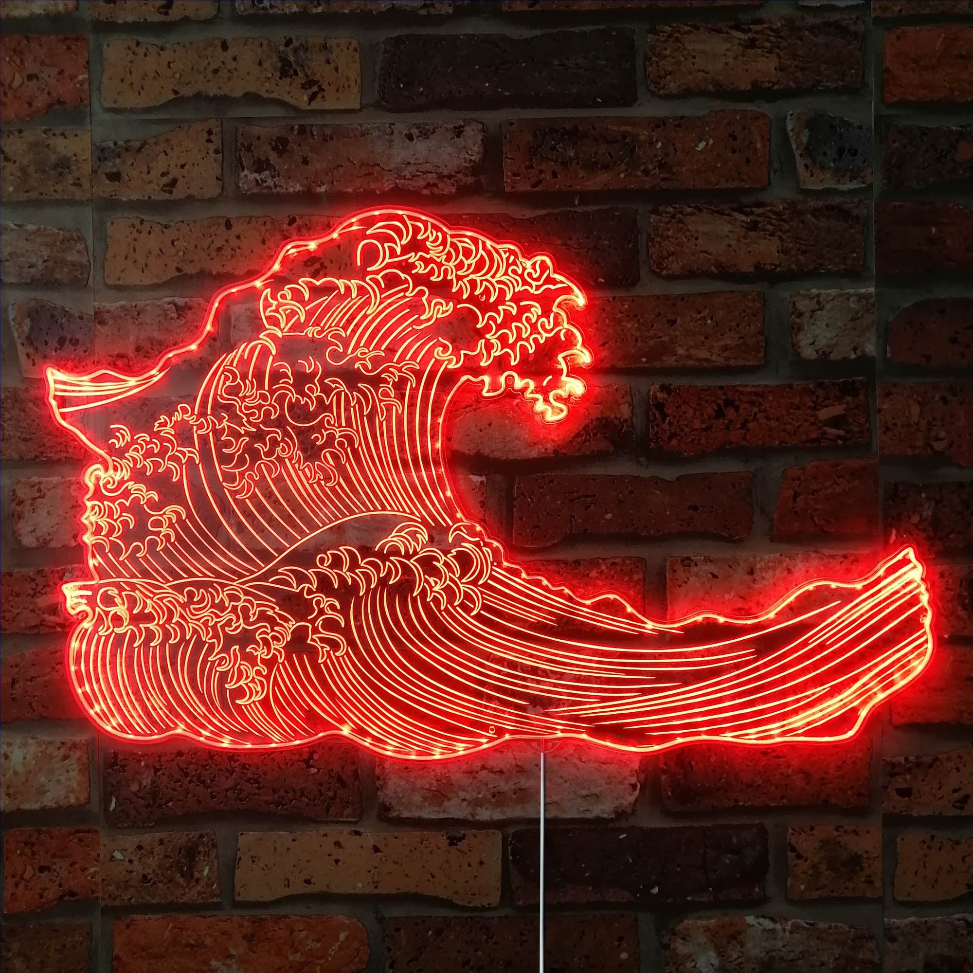 The Great Wave Off Dynamic RGB Edge Lit LED Sign