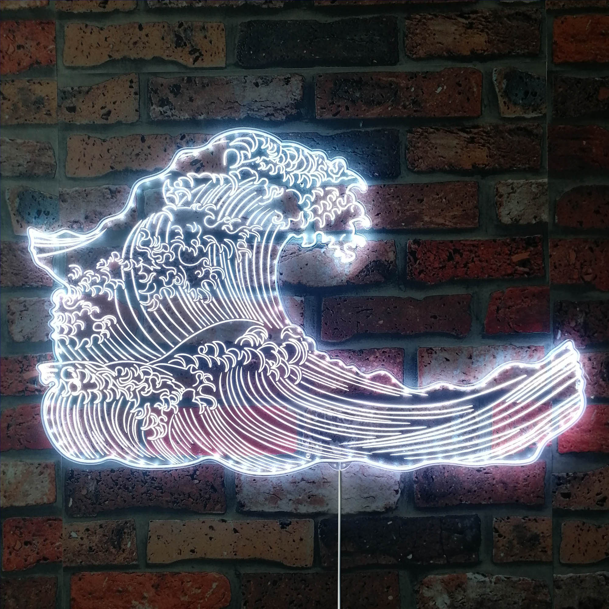 The Great Wave Off Dynamic RGB Edge Lit LED Sign