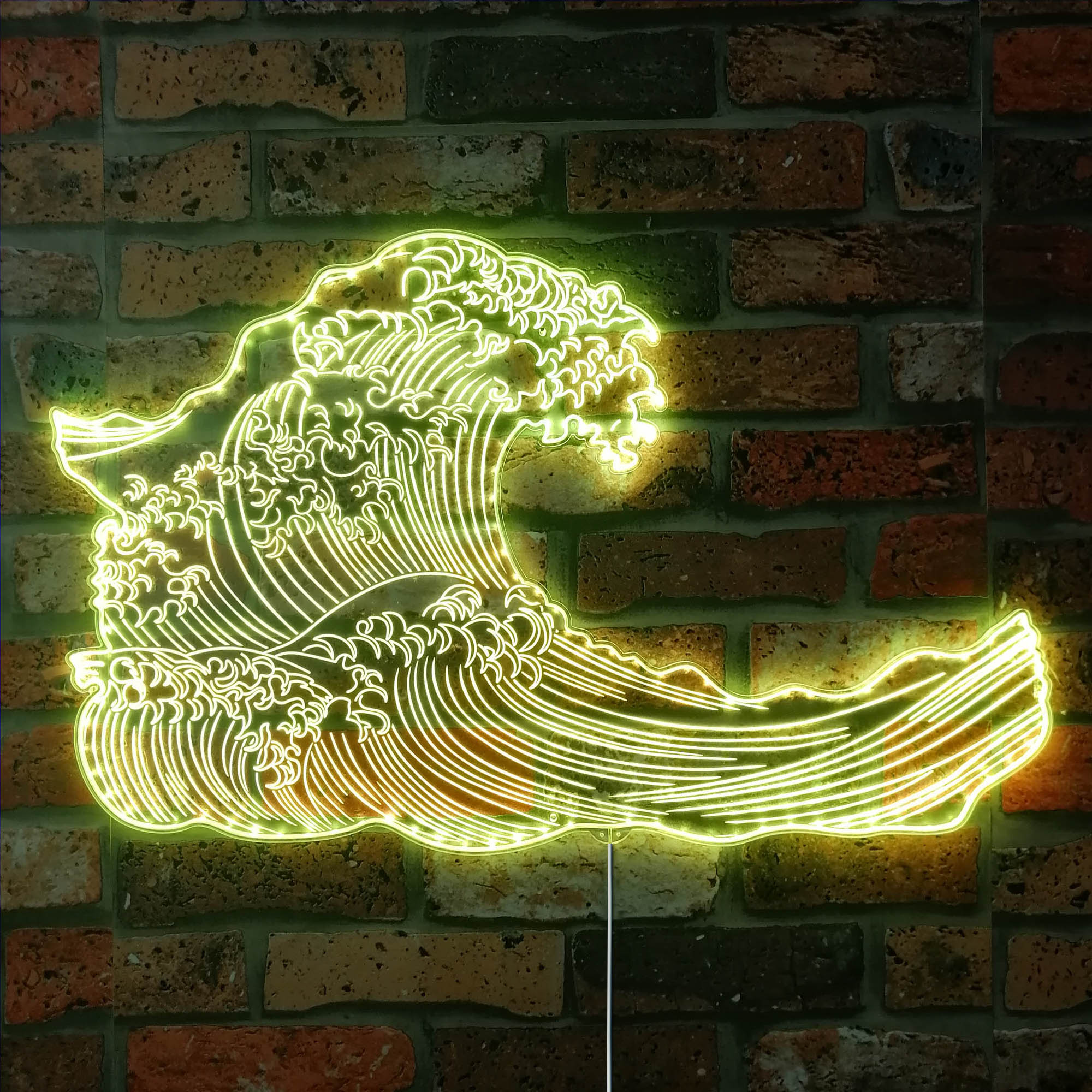 The Great Wave Off Dynamic RGB Edge Lit LED Sign