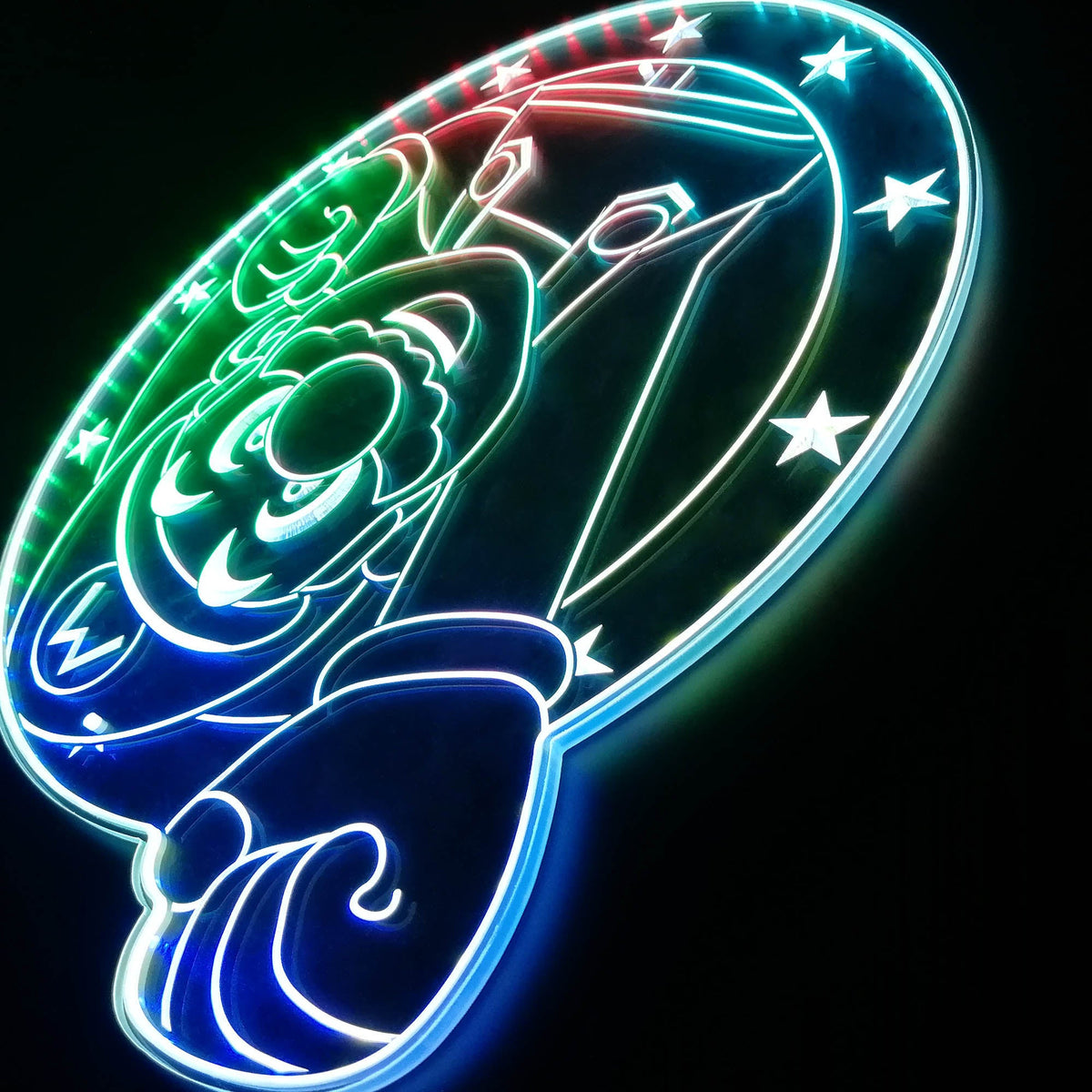 Super Mario Dynamic RGB Edge Lit LED Sign | ledlabcave