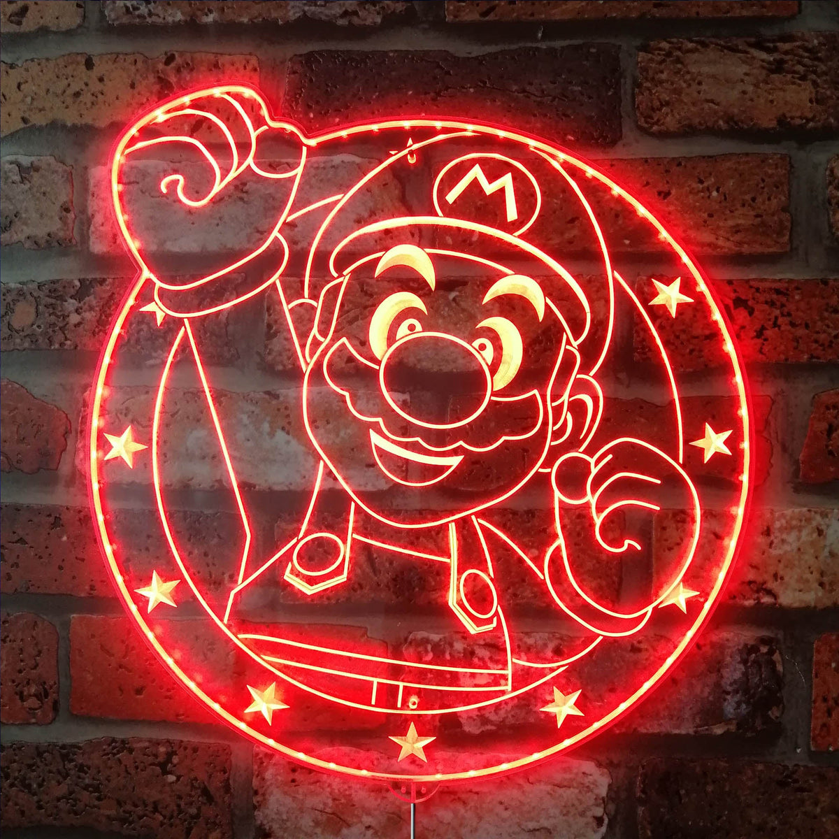 Super Mario Dynamic RGB Edge Lit LED Sign | ledlabcave