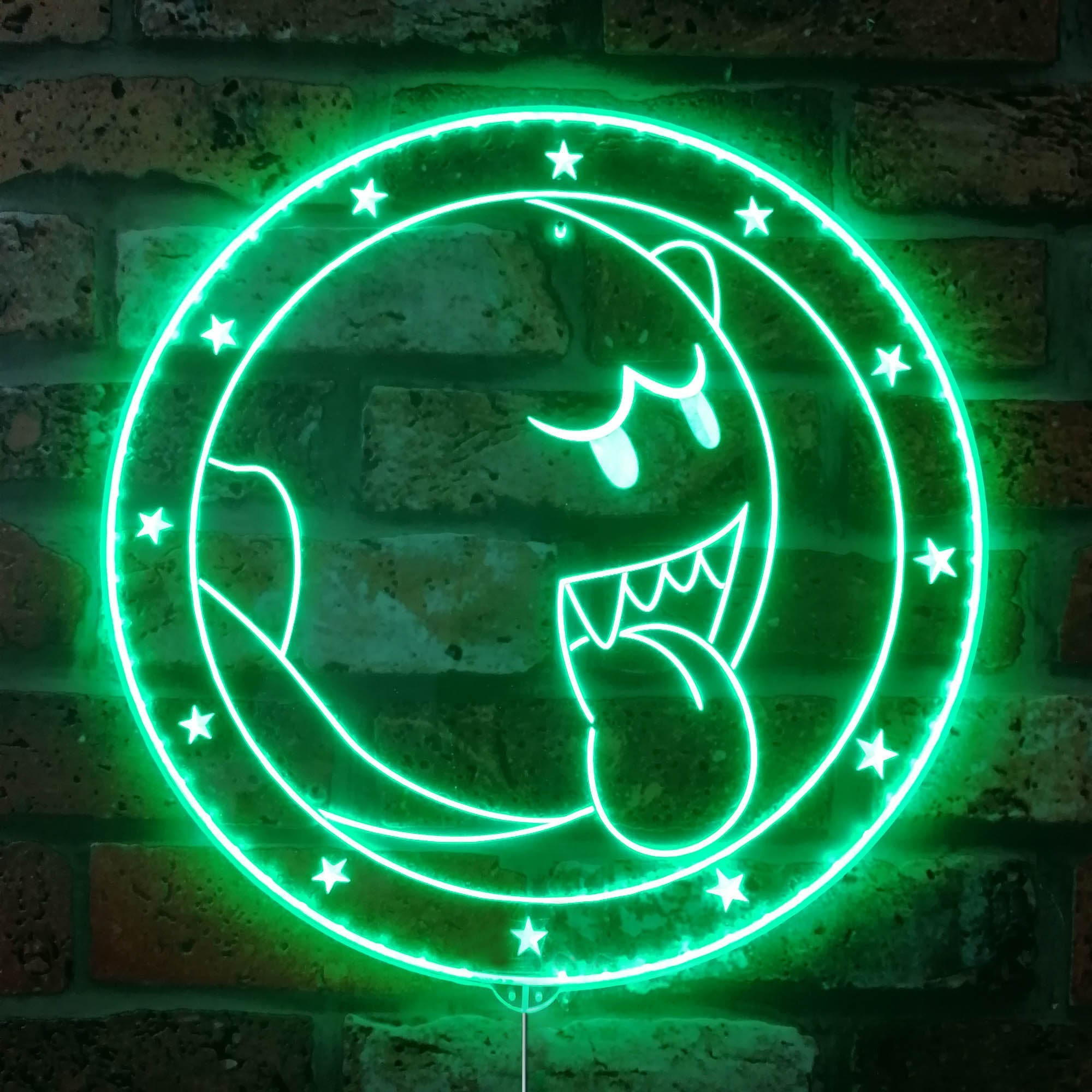 Neon Boo Led Sign Super Mario Boo Dynamic RGB Edge Lit LED Sign | ledlabcave