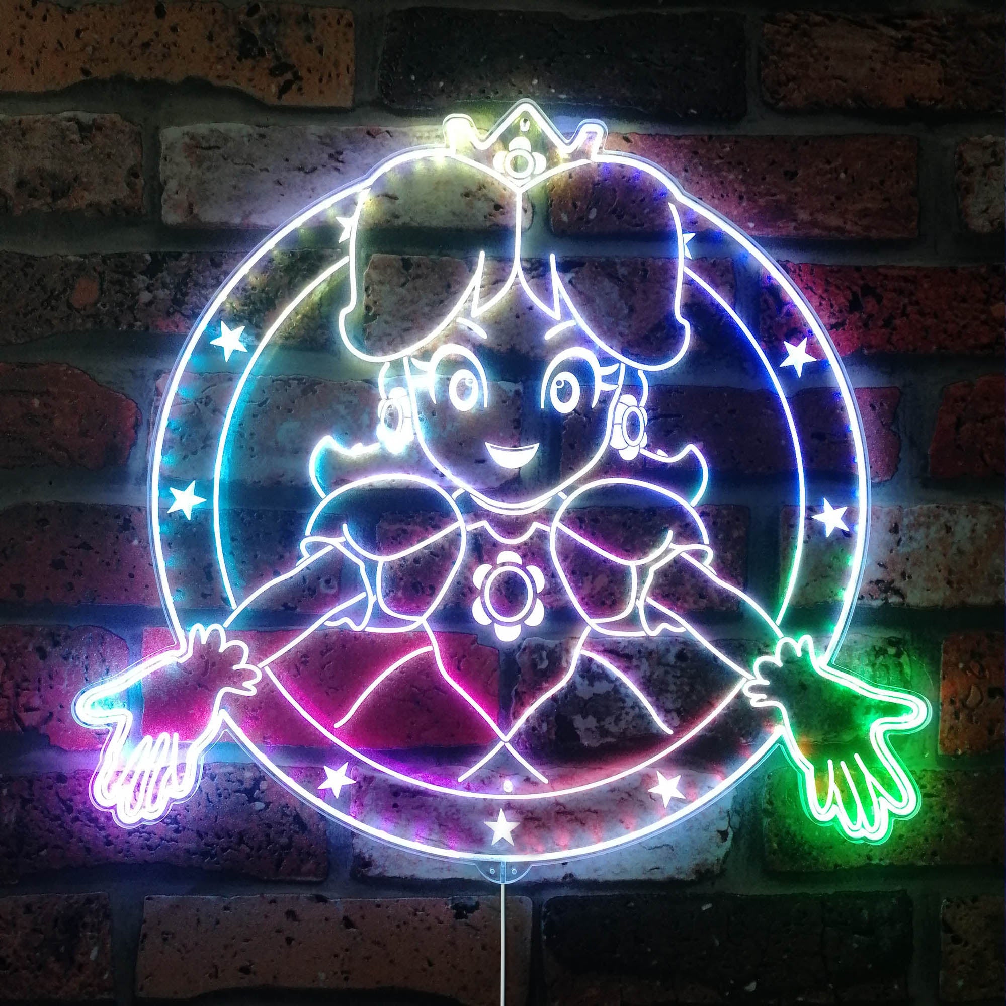 Super Mario Princess Dynamic RGB Edge Lit LED Sign