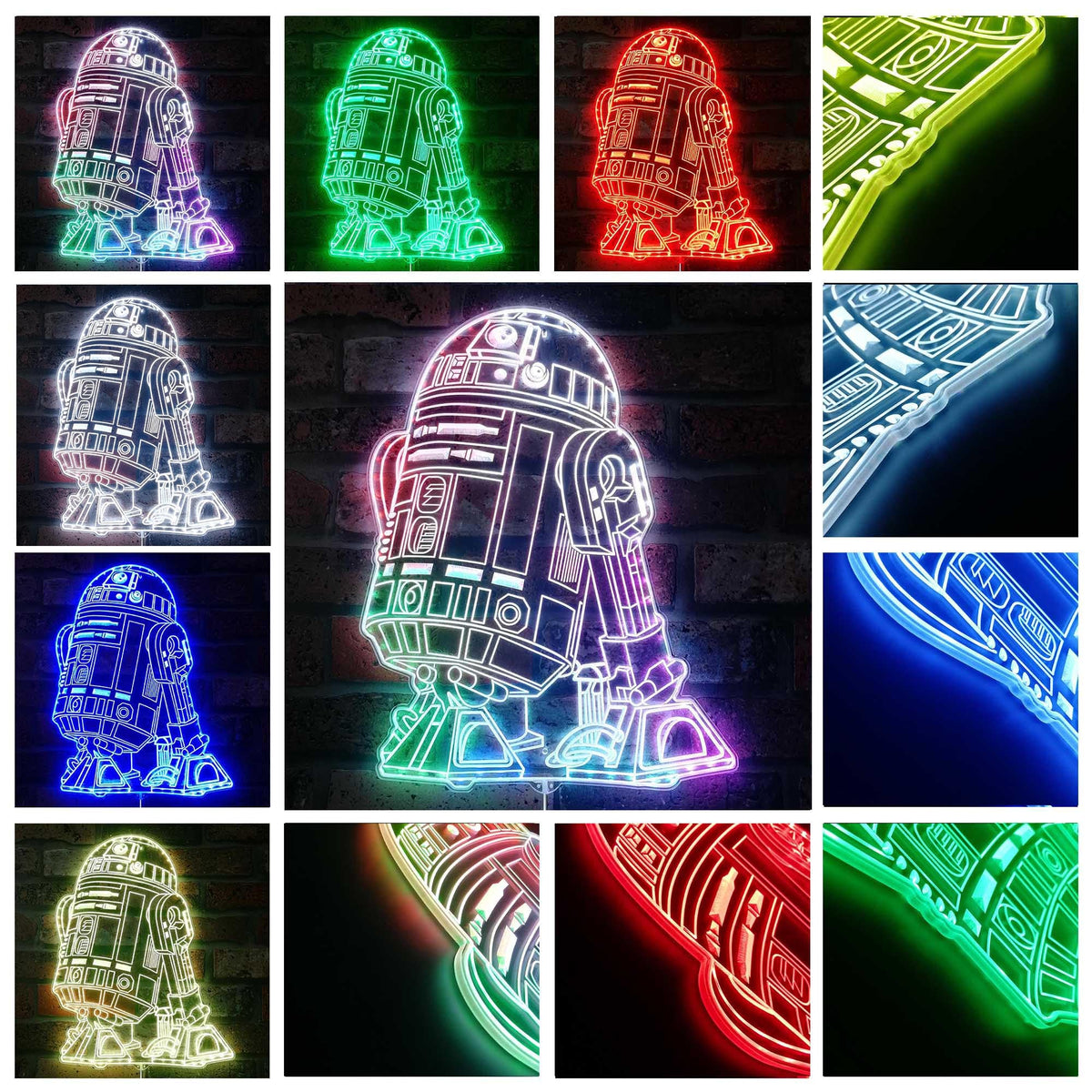 Star Wars R2D2 Dynamic RGB Edge Lit LED Sign | ledlabcave