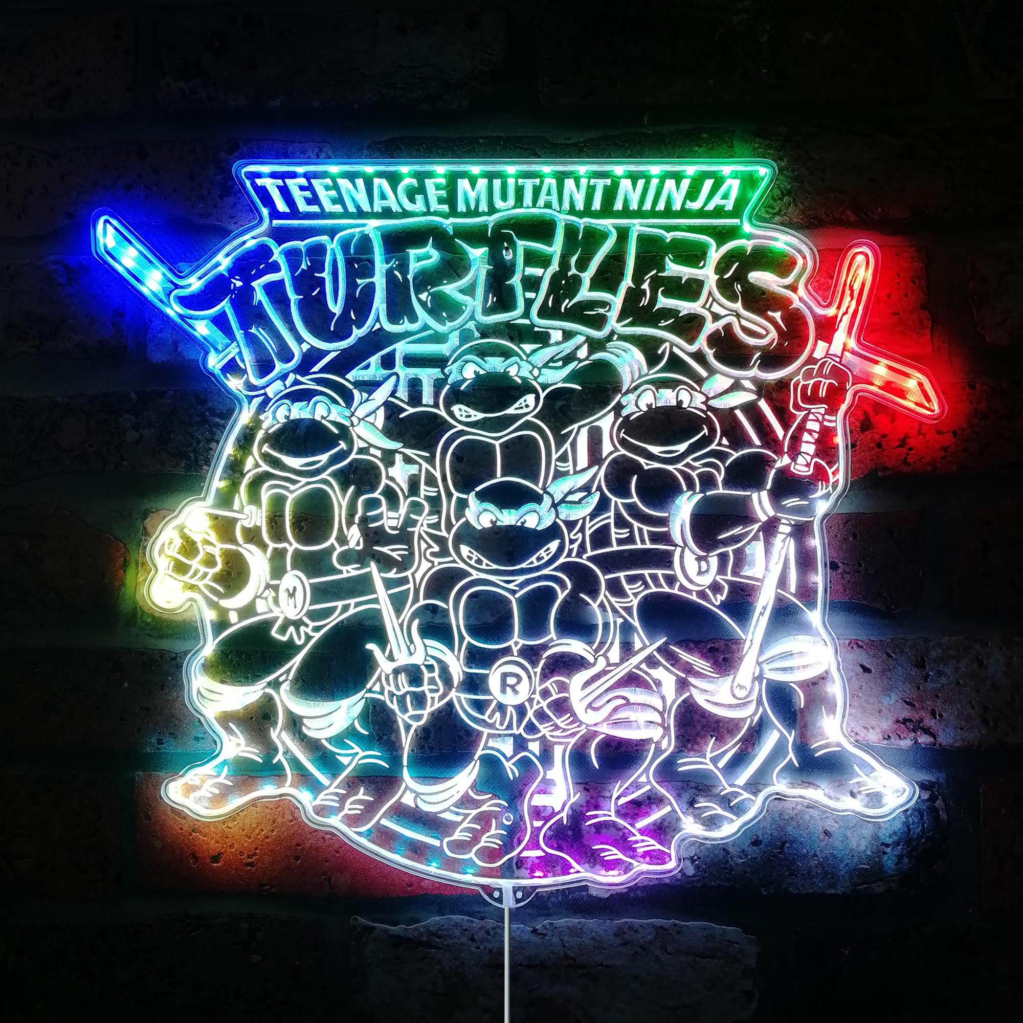 Teenage Mutant Ninja Turtles Dynamic RGB Edge Lit LED Sign