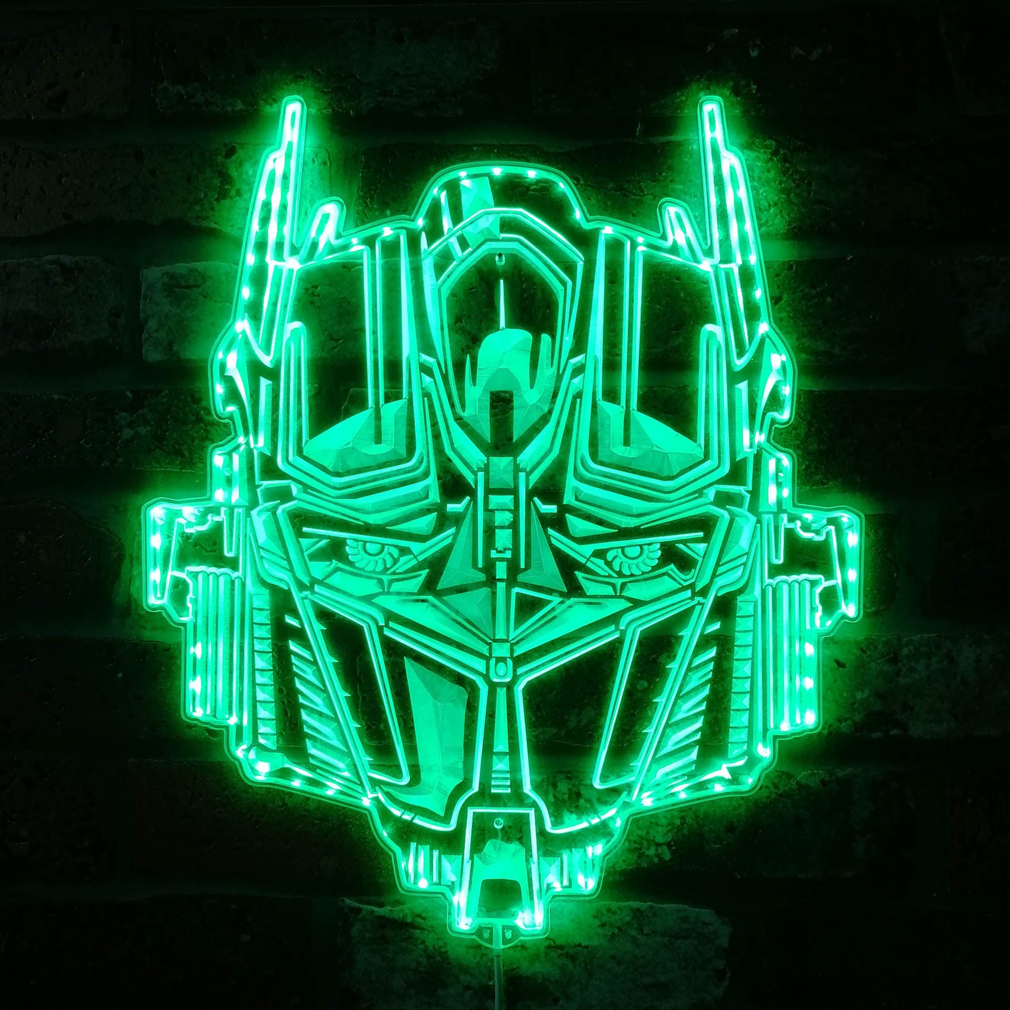 Optimus Prime head Dynamic RGB Edge Lit LED Sign