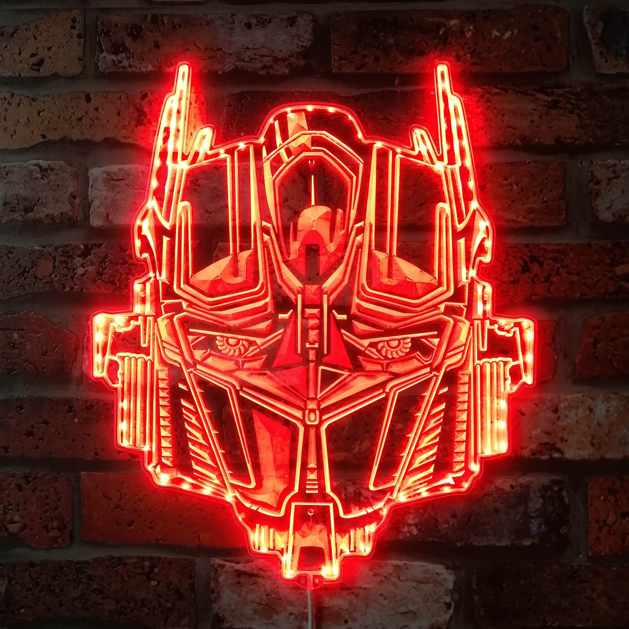 Optimus Prime head Dynamic RGB Edge Lit LED Sign