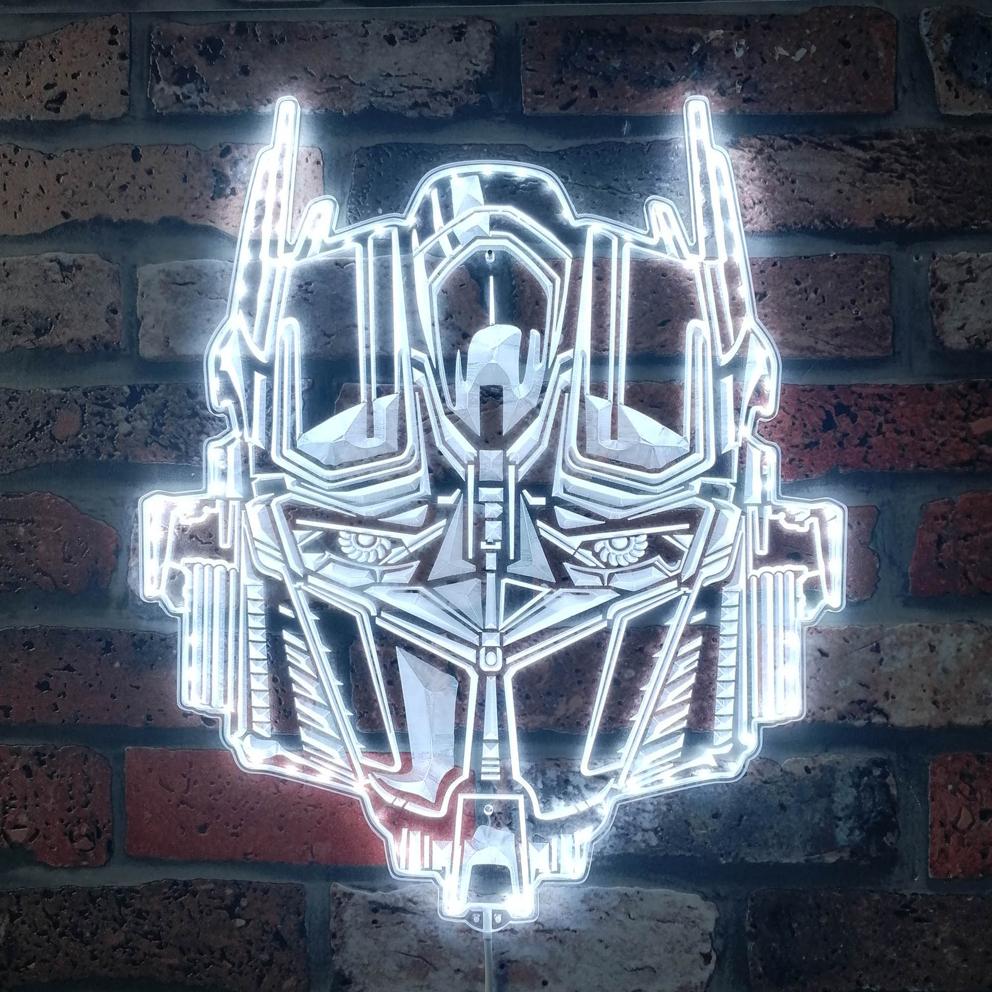 Optimus Prime head Dynamic RGB Edge Lit LED Sign