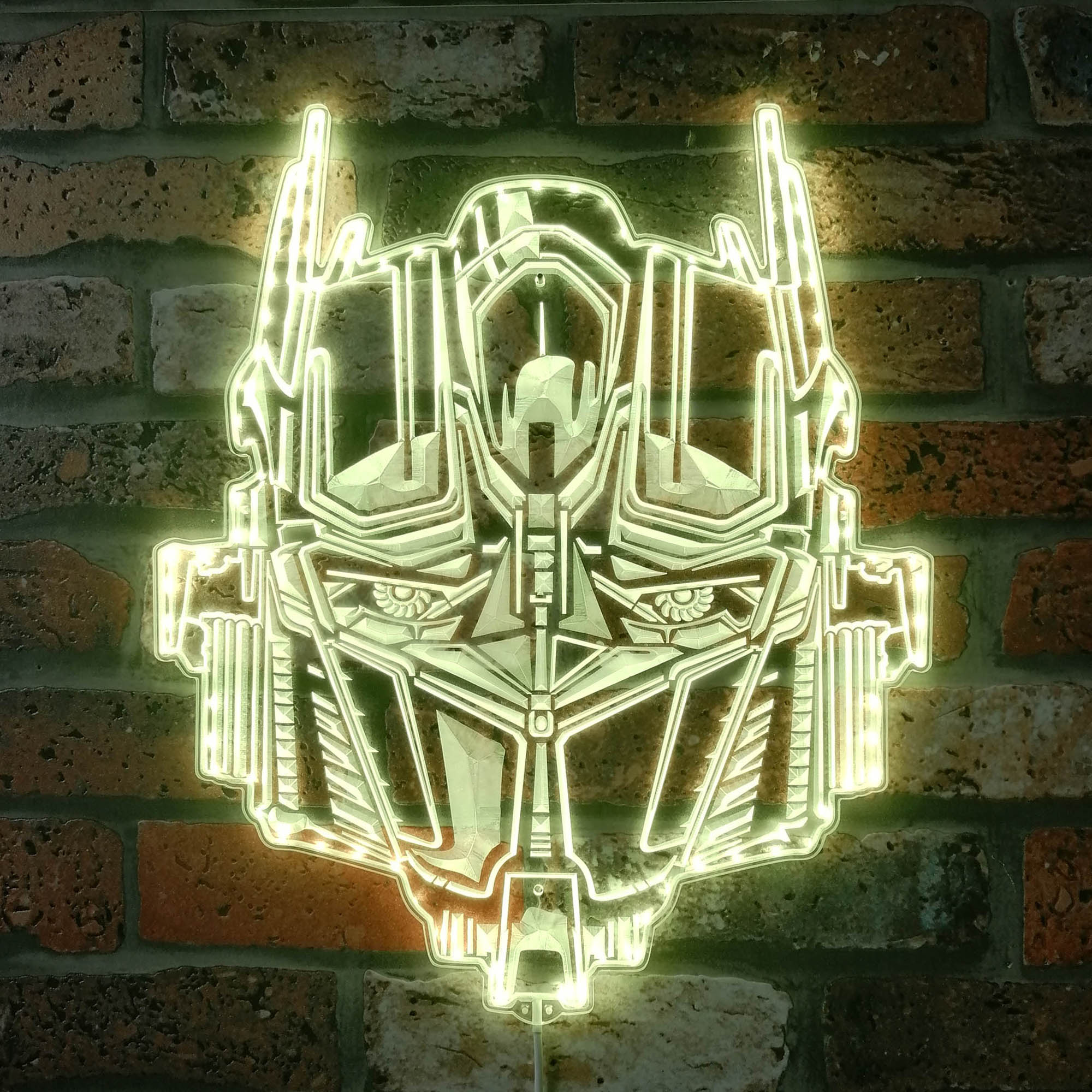 Optimus Prime head Dynamic RGB Edge Lit LED Sign